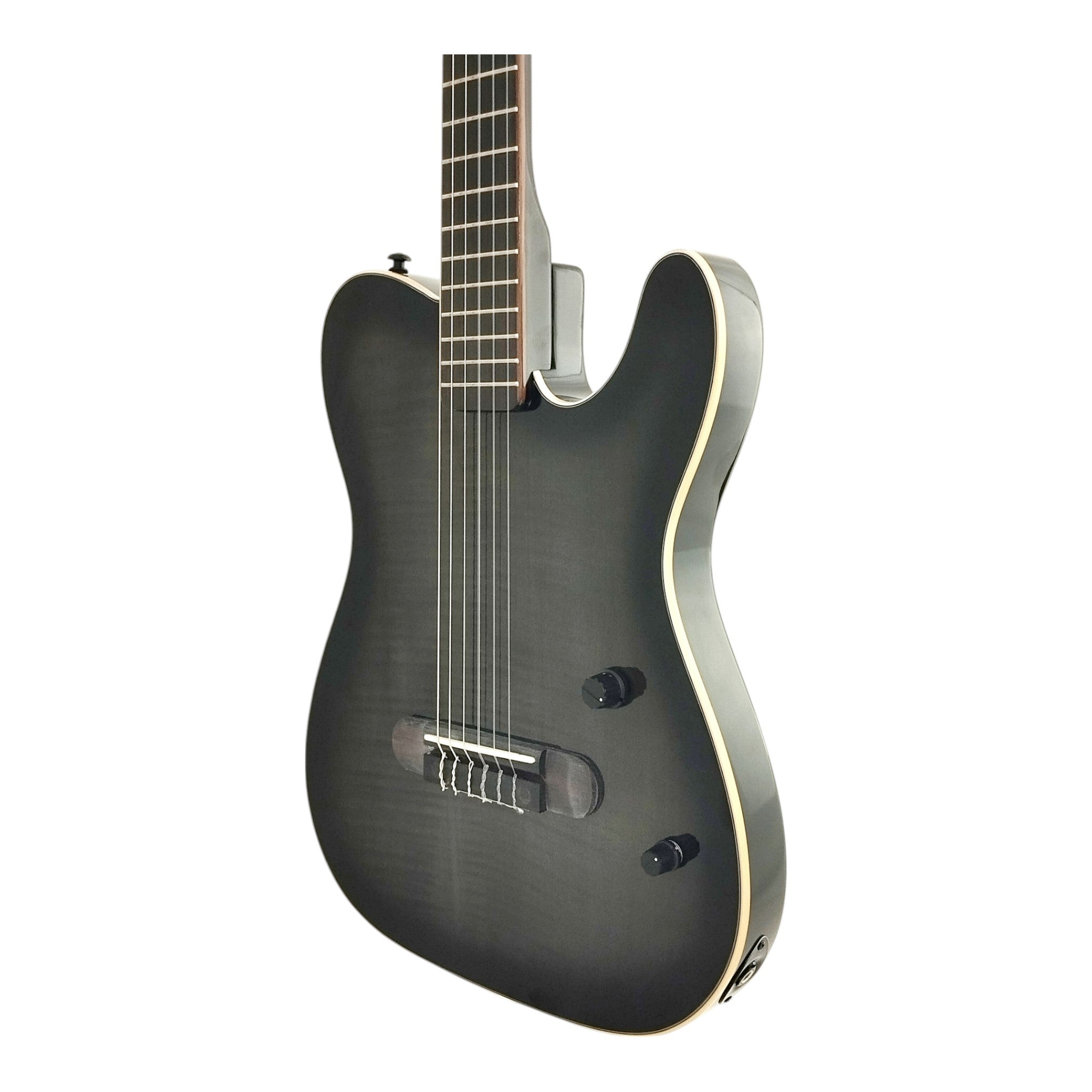 Haze MRC601 Blackburst Nylon String Classical-Electric Guitar with Piezo Pickup