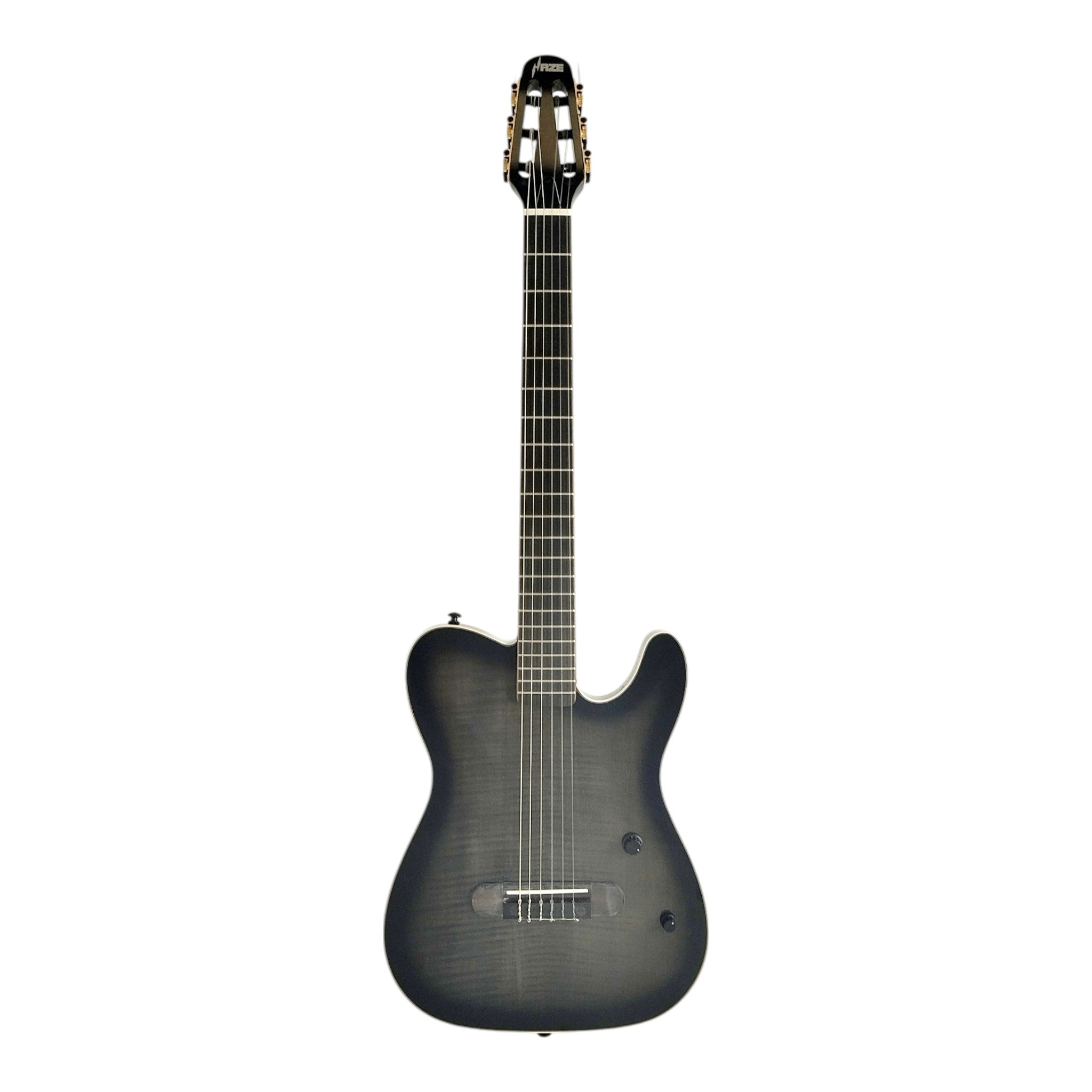 Haze MRC601 Blackburst Nylon String Classical-Electric Guitar with Piezo Pickup
