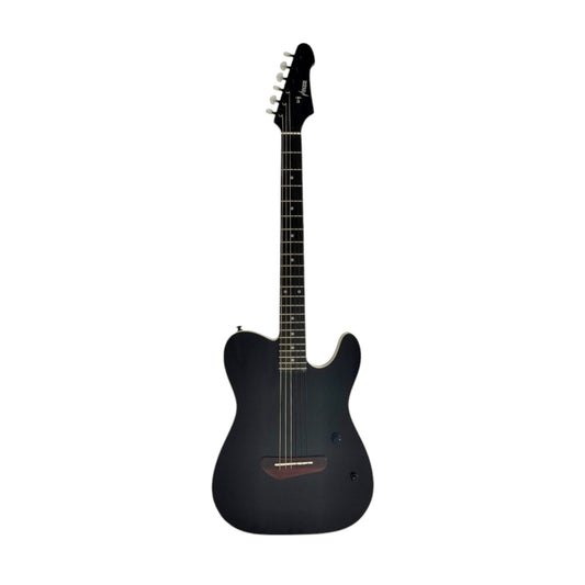 Haze MRE600 Black Silent Electric Guitar with Piezo Pickups