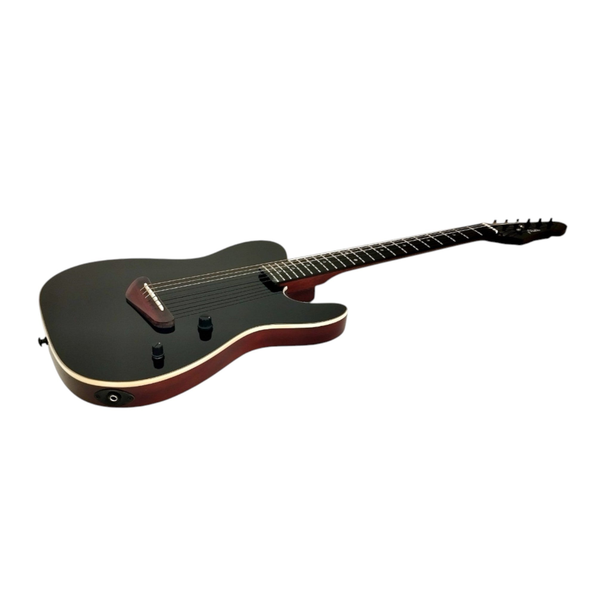 Haze MRE600 Black Silent Electric Guitar with Piezo Pickups