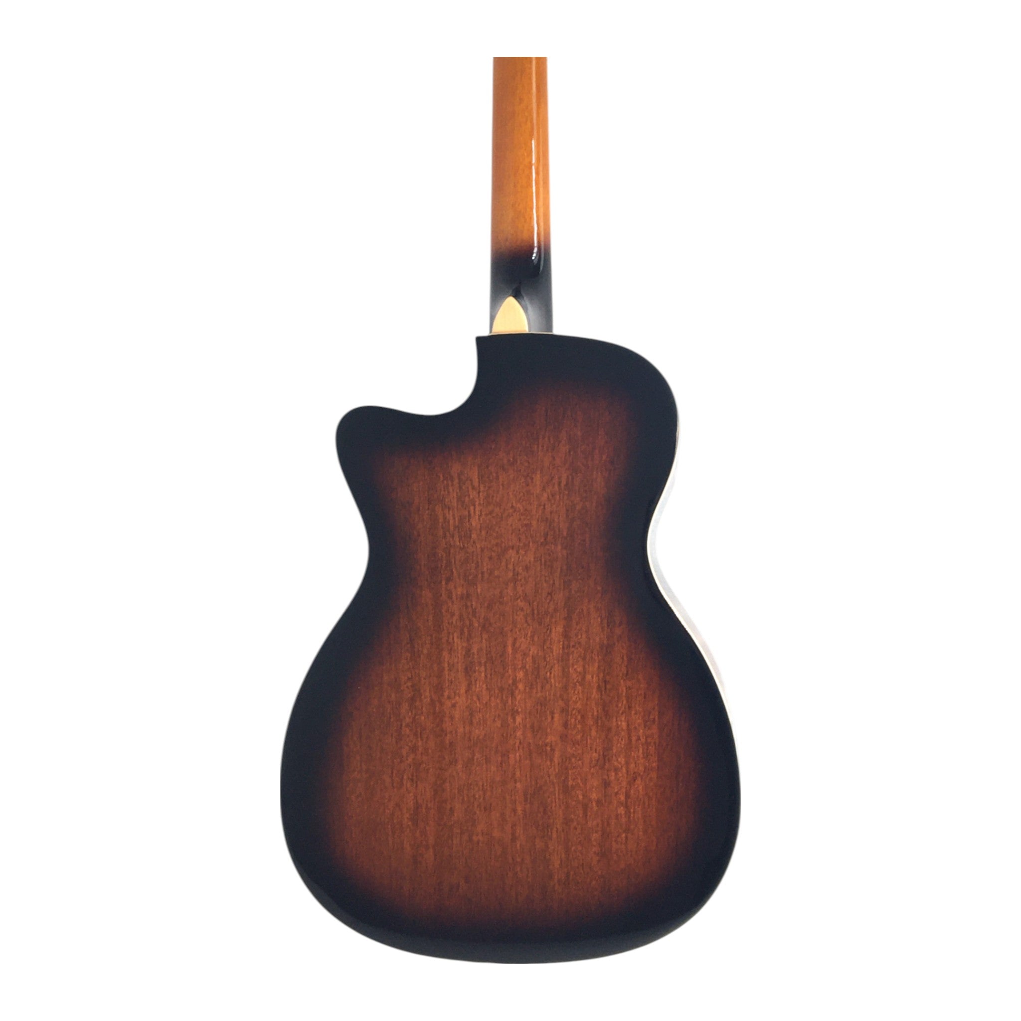 Haze SDG738 All-Mahogany Roundneck Resonator Guitar, Tobacco Sunburst with Bag