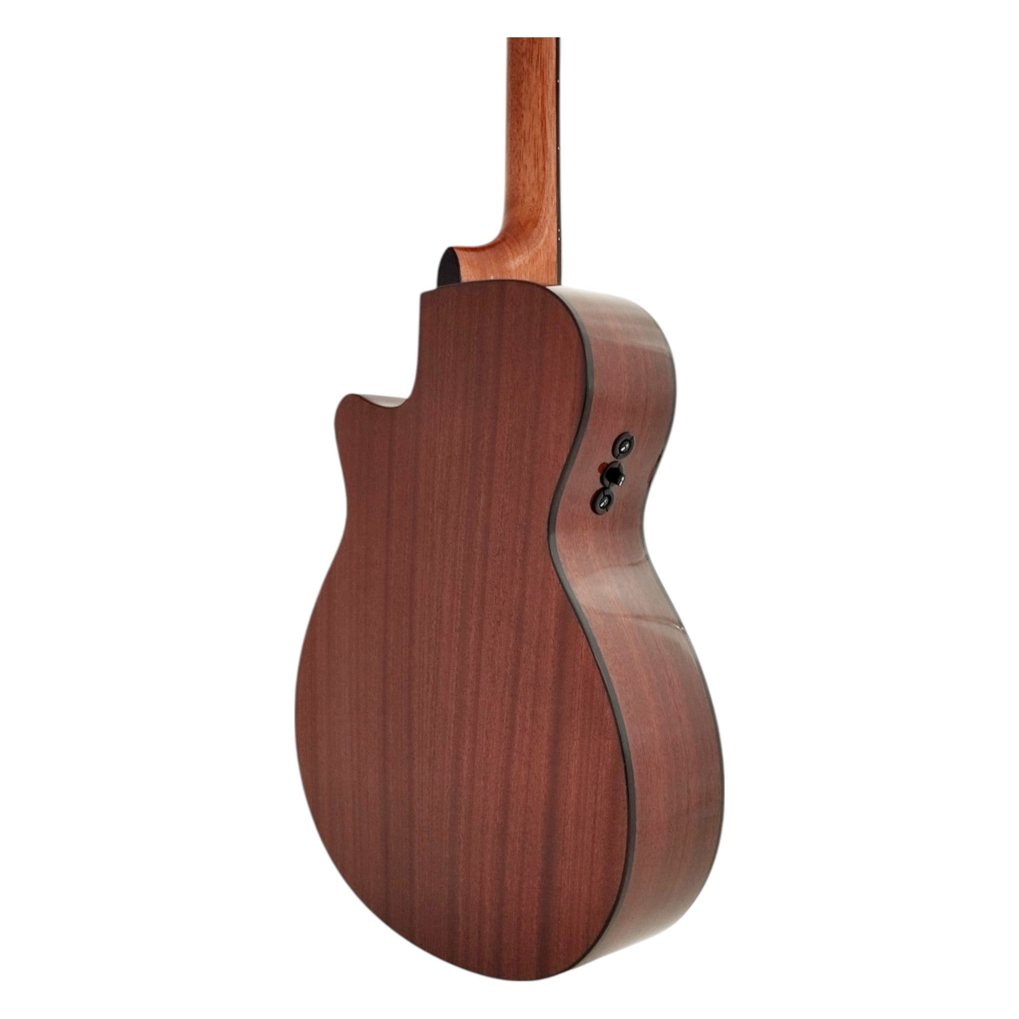 Haze SDG82712CEQSM 12-String Mahogany/Sapele Body Acoustic-Electric Guitar with Height Adjustable Saddle - Natural