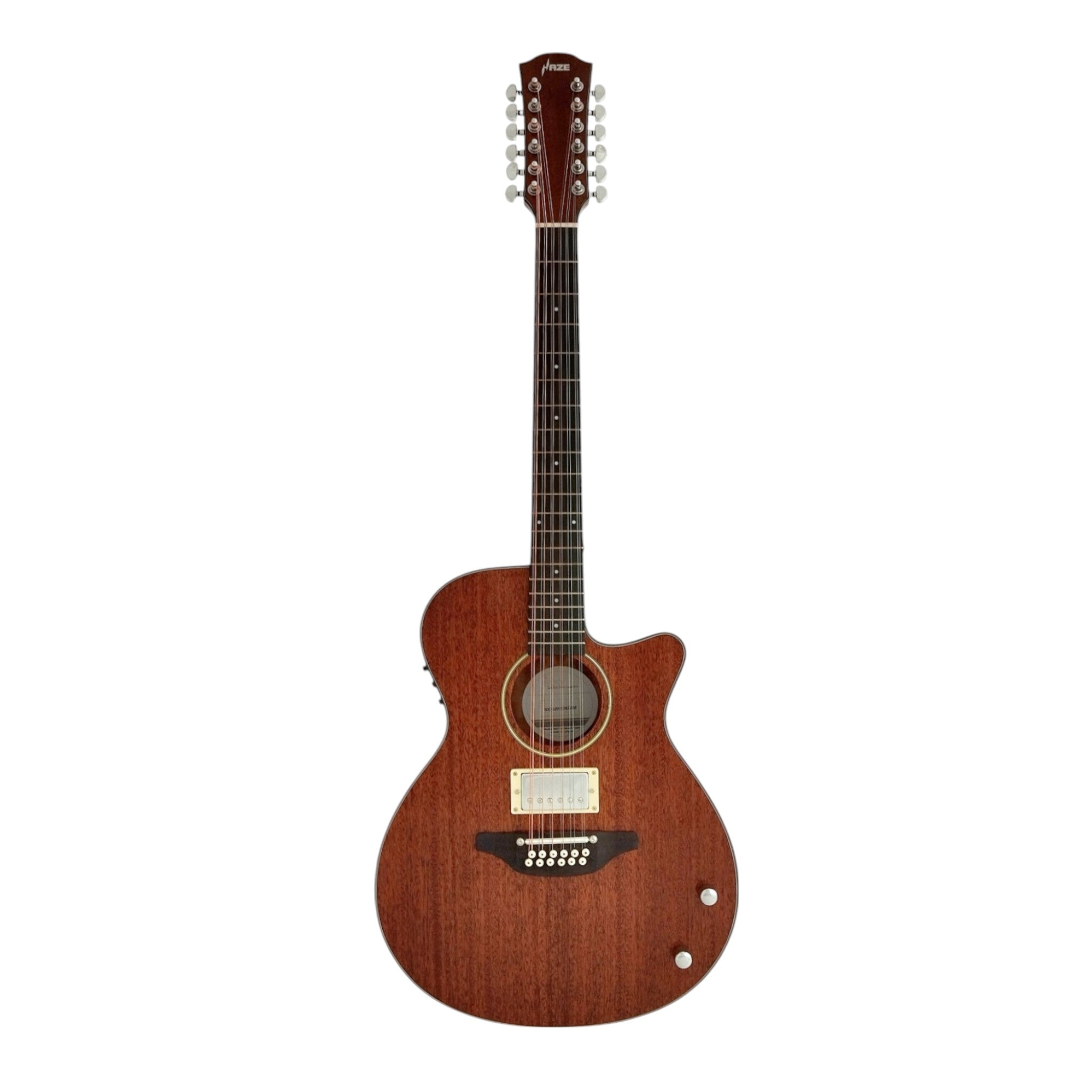 Haze  12-String Hybrid special Acoustic-Electric Guitar - Solid top  Natural SDG82812CHEQSM