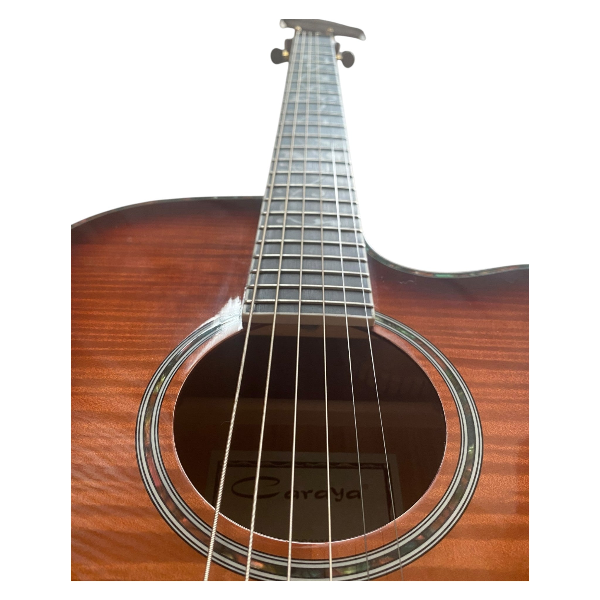 Haze SDG837 Smart Acoustic-Electric Guitar – Flame Maple, Gloss Sunburst, Built-In Reverb & Chorus