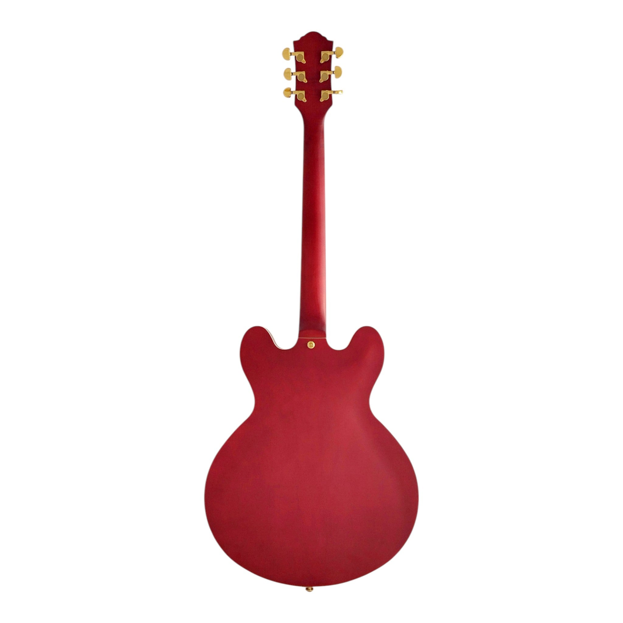 Haze SEG1975 Red Semi-Hollow Electric Guitar with Bigsby Tremolo