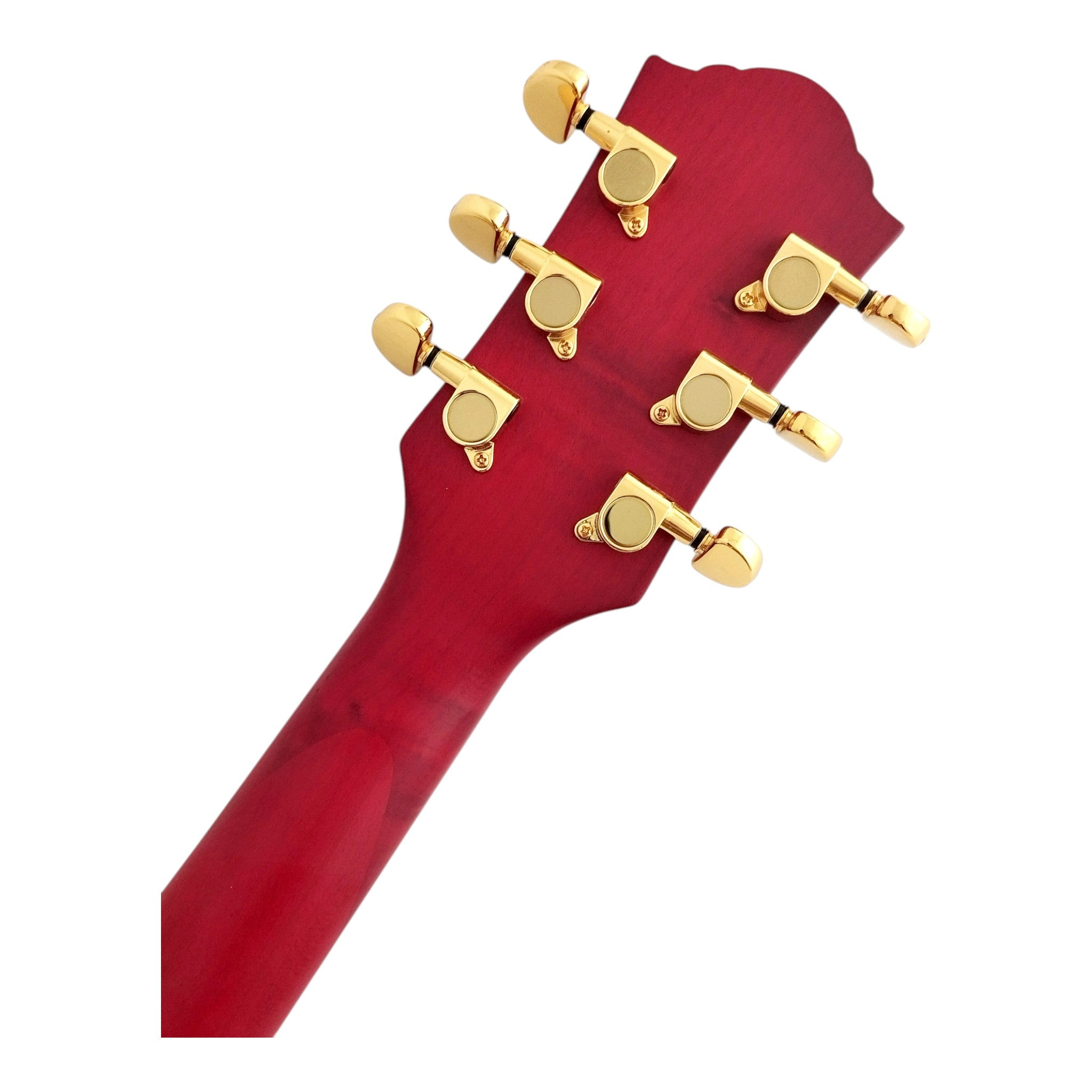 Haze SEG1975 Red Semi-Hollow Electric Guitar with Bigsby Tremolo