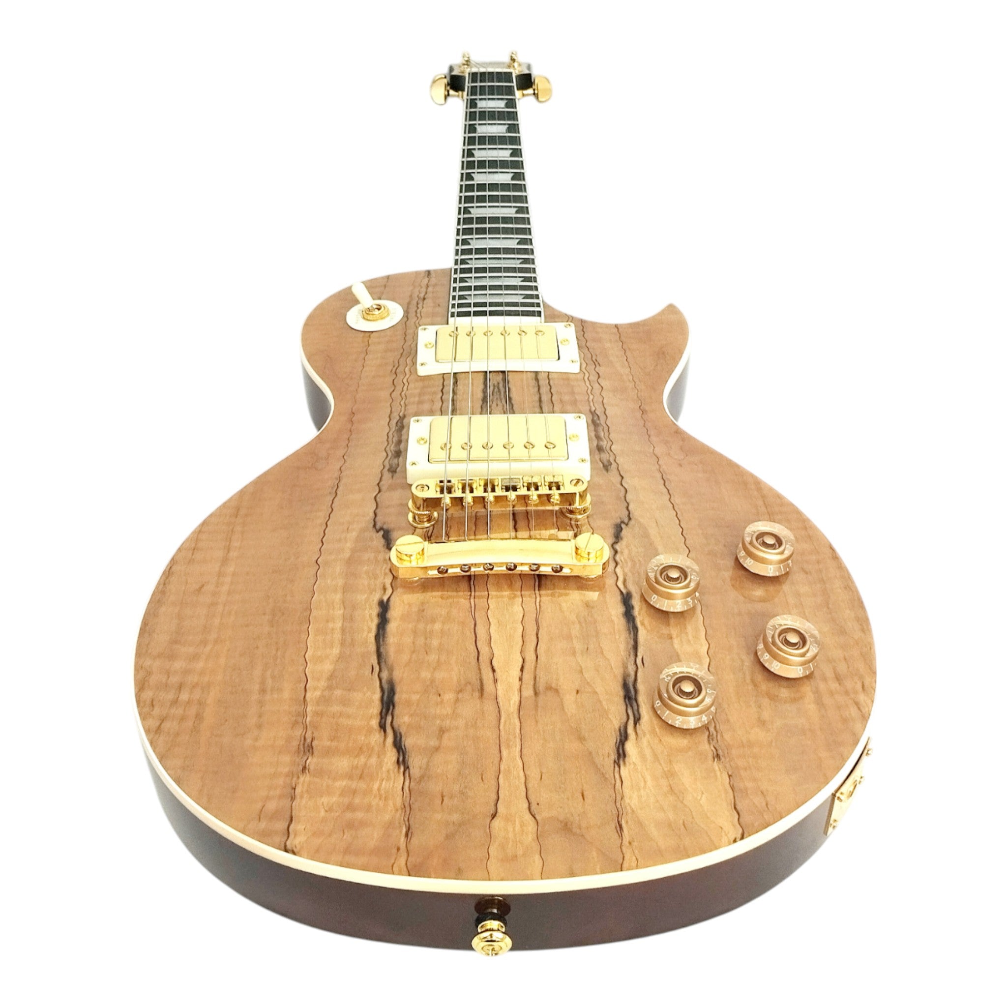 Haze SEG227 Spalted Maple Electric Guitar with Dual Humbuckers