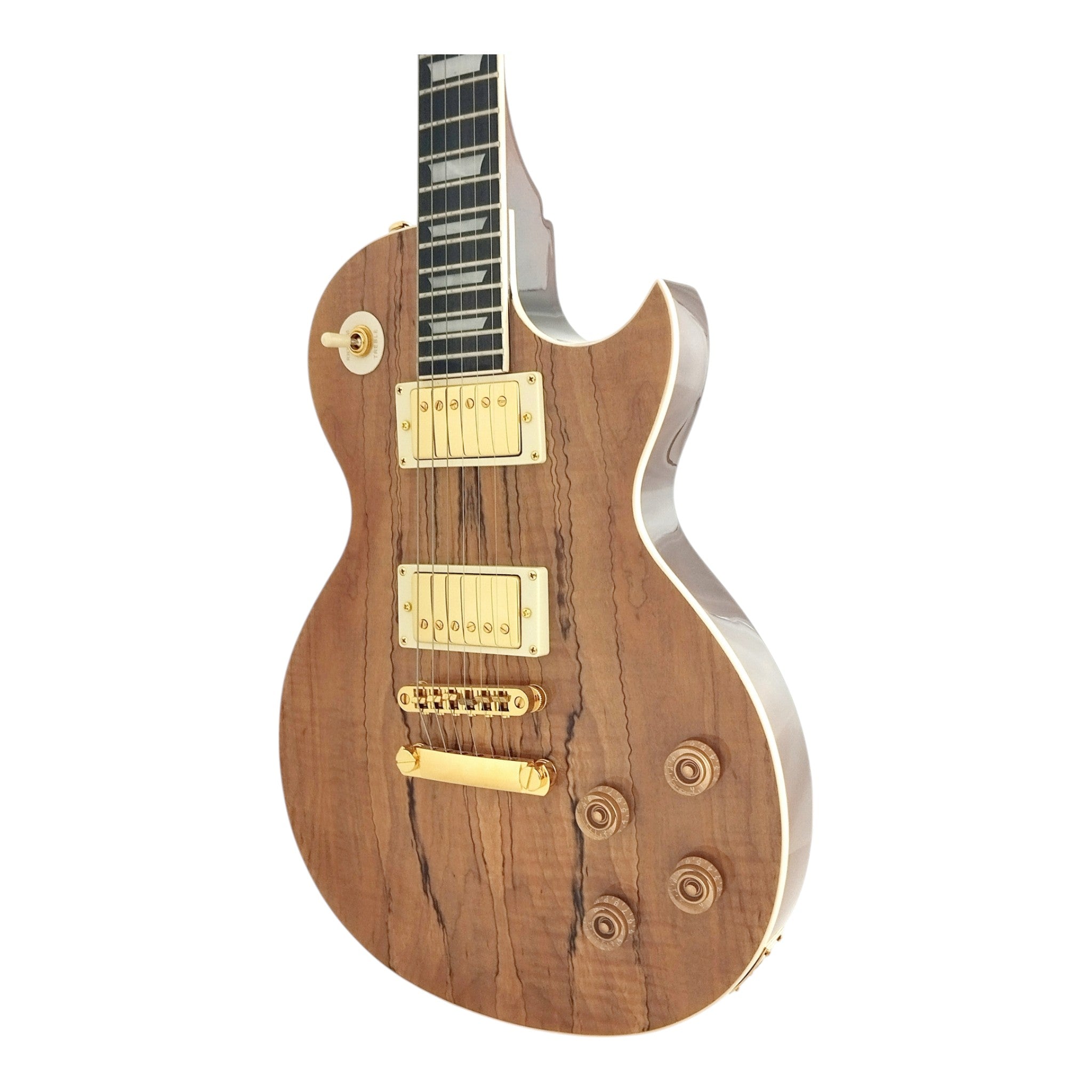 Haze SEG227 Spalted Maple Electric Guitar with Dual Humbuckers