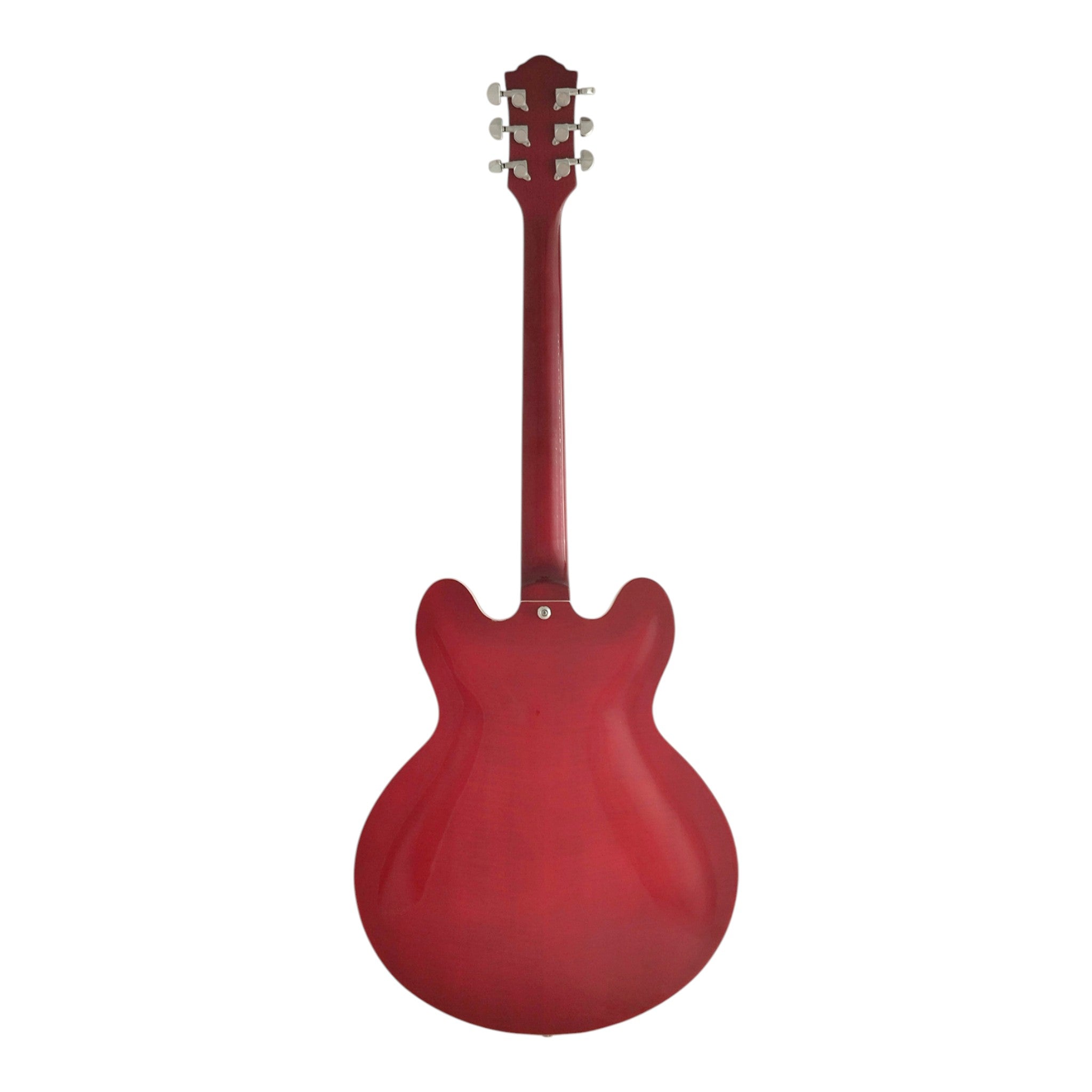 Haze SEG272 Cherry Red Semi-Hollow Electric Guitar with Dual Humbuckers
