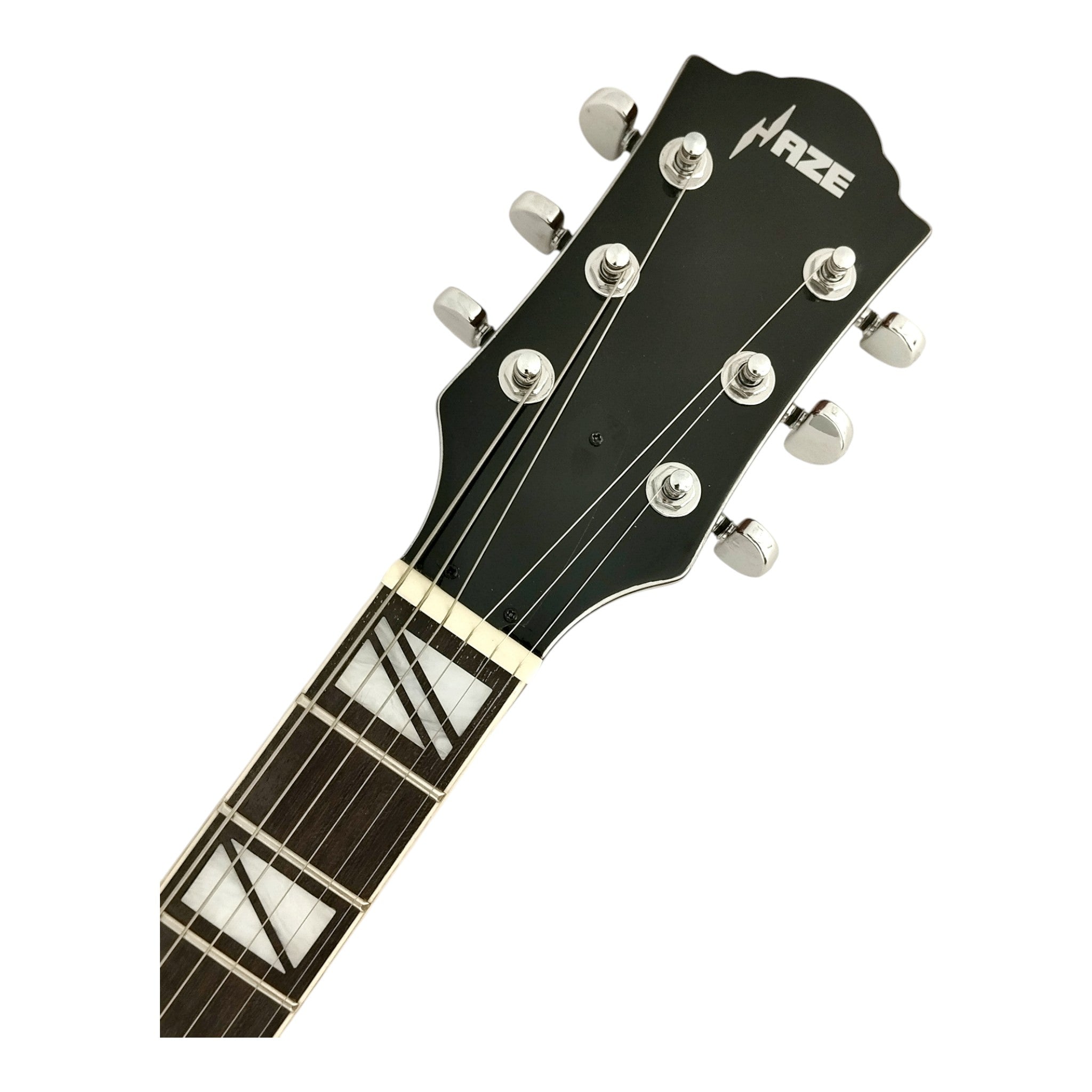 Haze SEG272 Cherry Red Semi-Hollow Electric Guitar with Dual Humbuckers