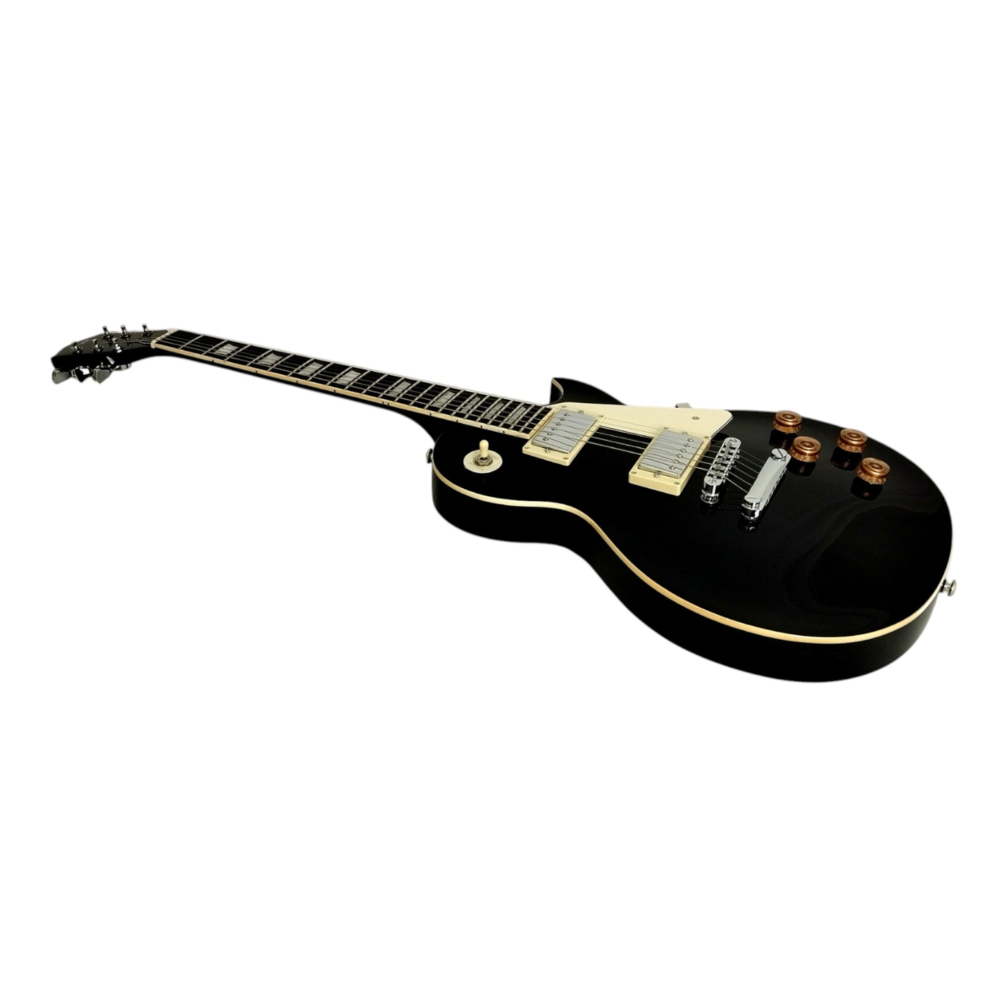 Haze SEG277 Black Electric Guitar with Dual Humbuckers