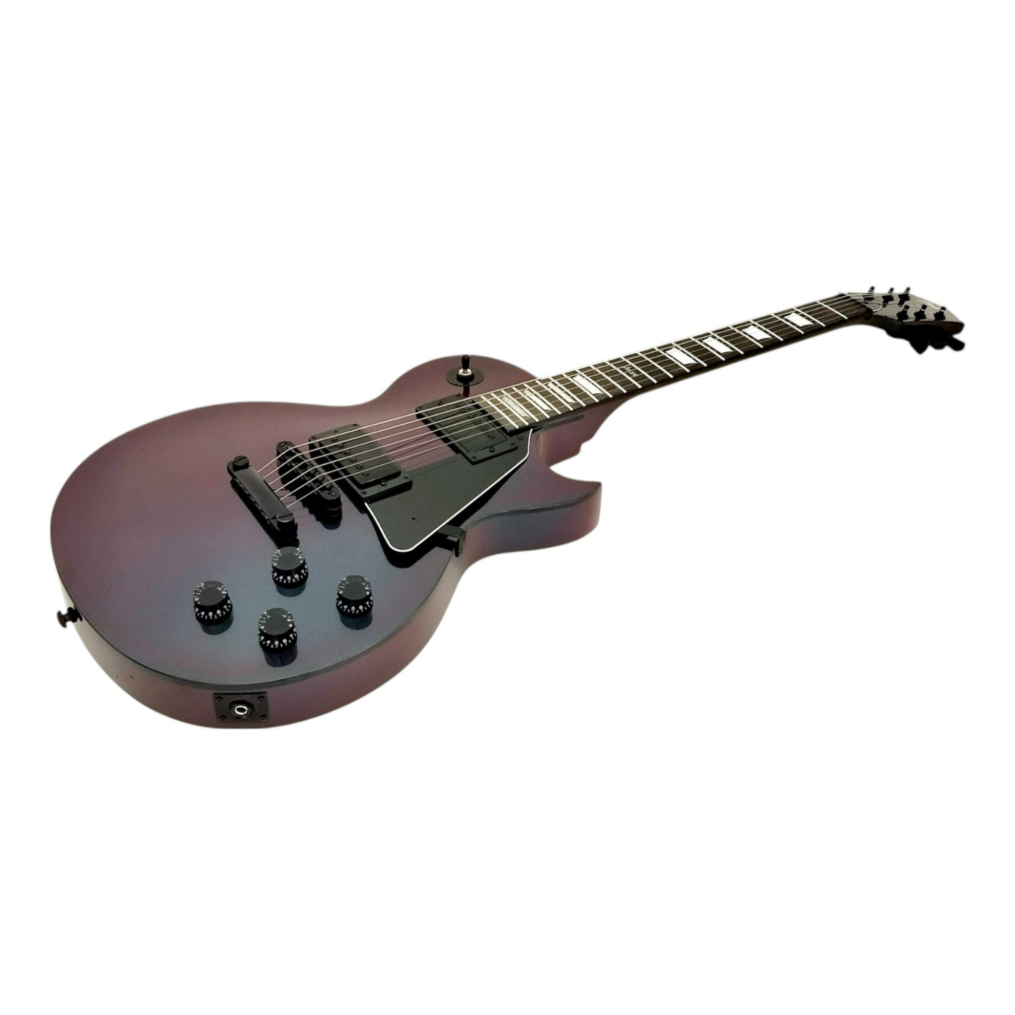 Haze SEG277V Chameleon Green/Purple Electric Guitar with Dual Humbuckers