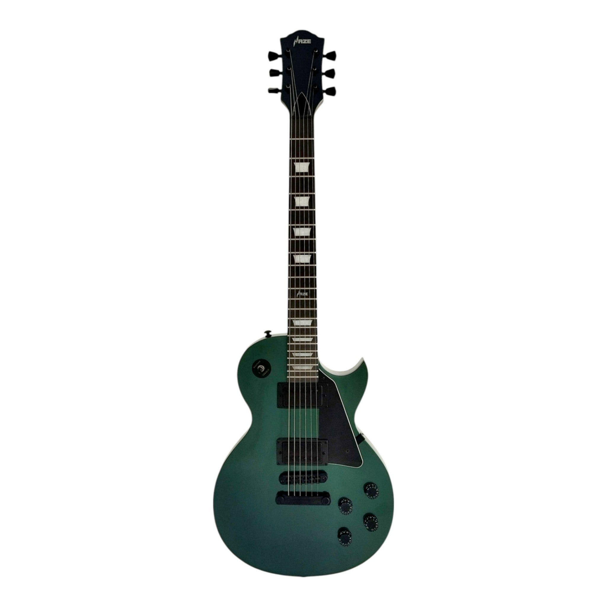 Haze SEG277 Chameleon Green/Purple Electric Guitar with Dual Humbuckers