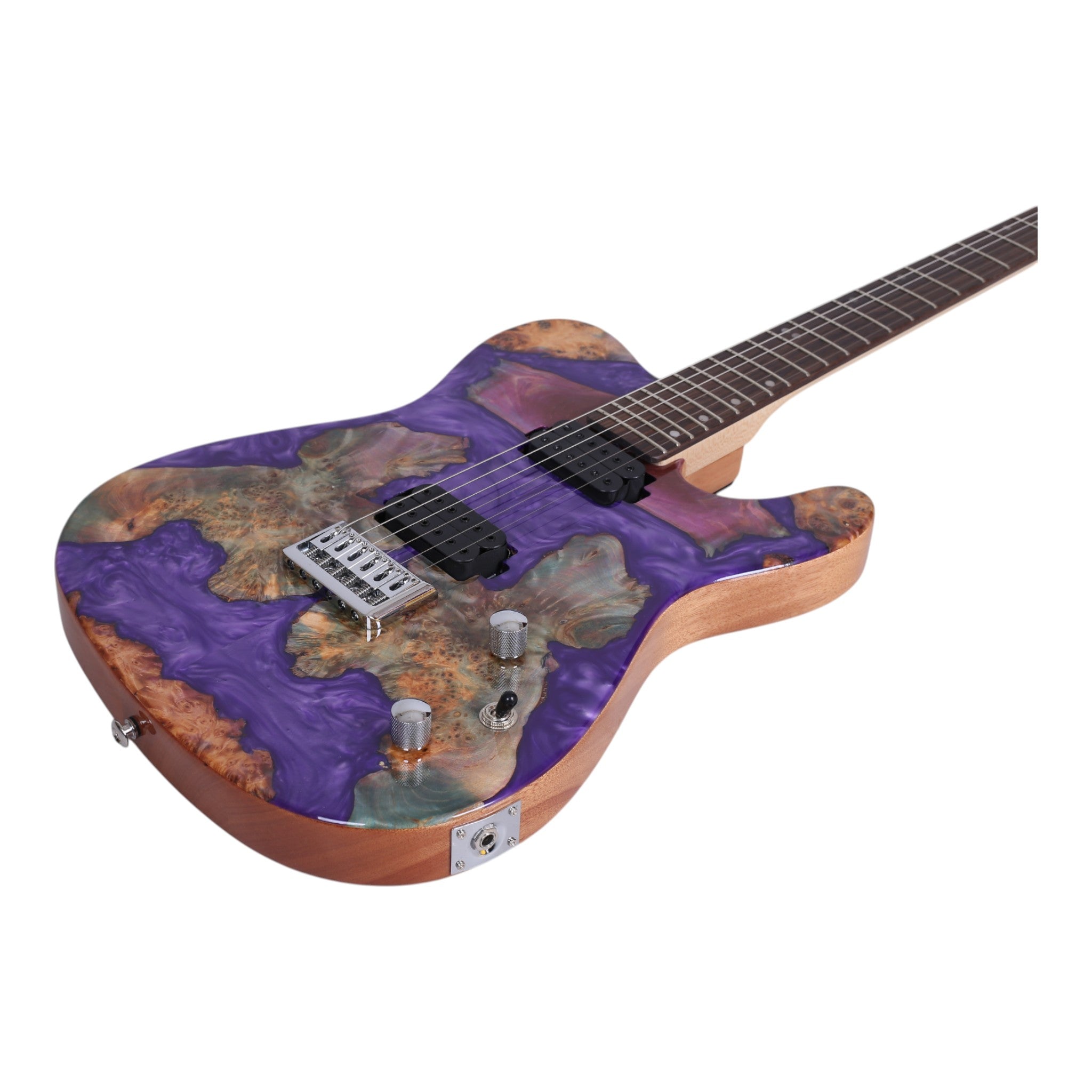 Haze SH1910 Metallic Purple "Kings Blood" Electric Guitar with Dual Humbuckers