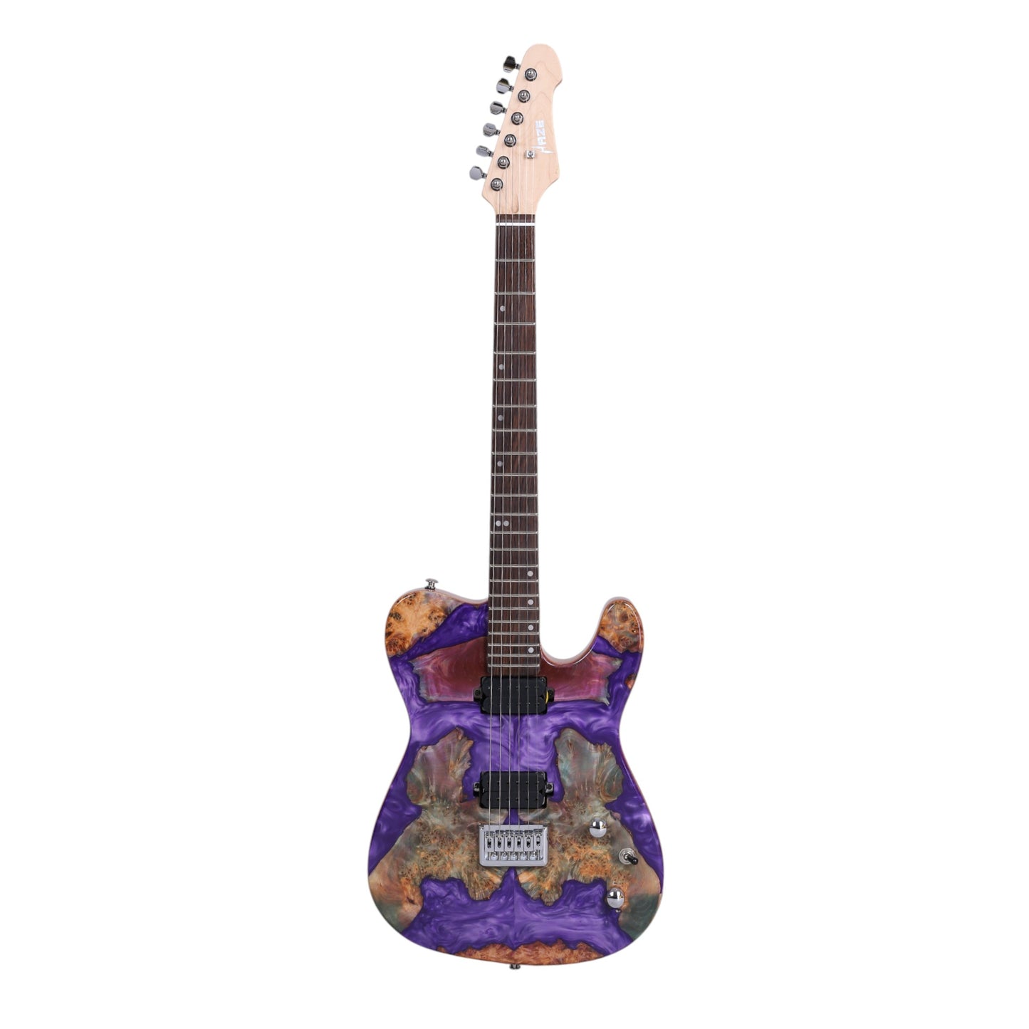 Haze SH1910 Metallic Purple "Kings Blood" Electric Guitar with Dual Humbuckers