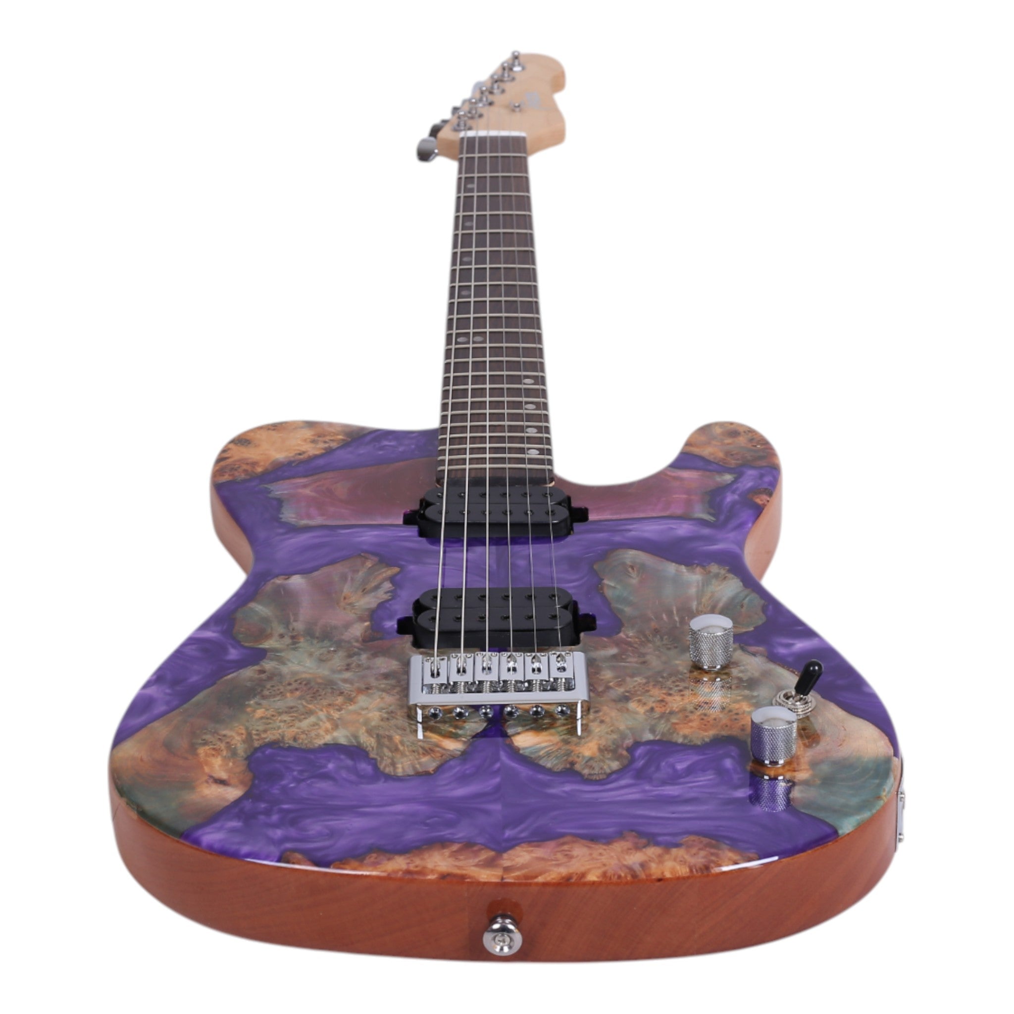 Haze SH1910 Metallic Purple "Kings Blood" Electric Guitar with Dual Humbuckers