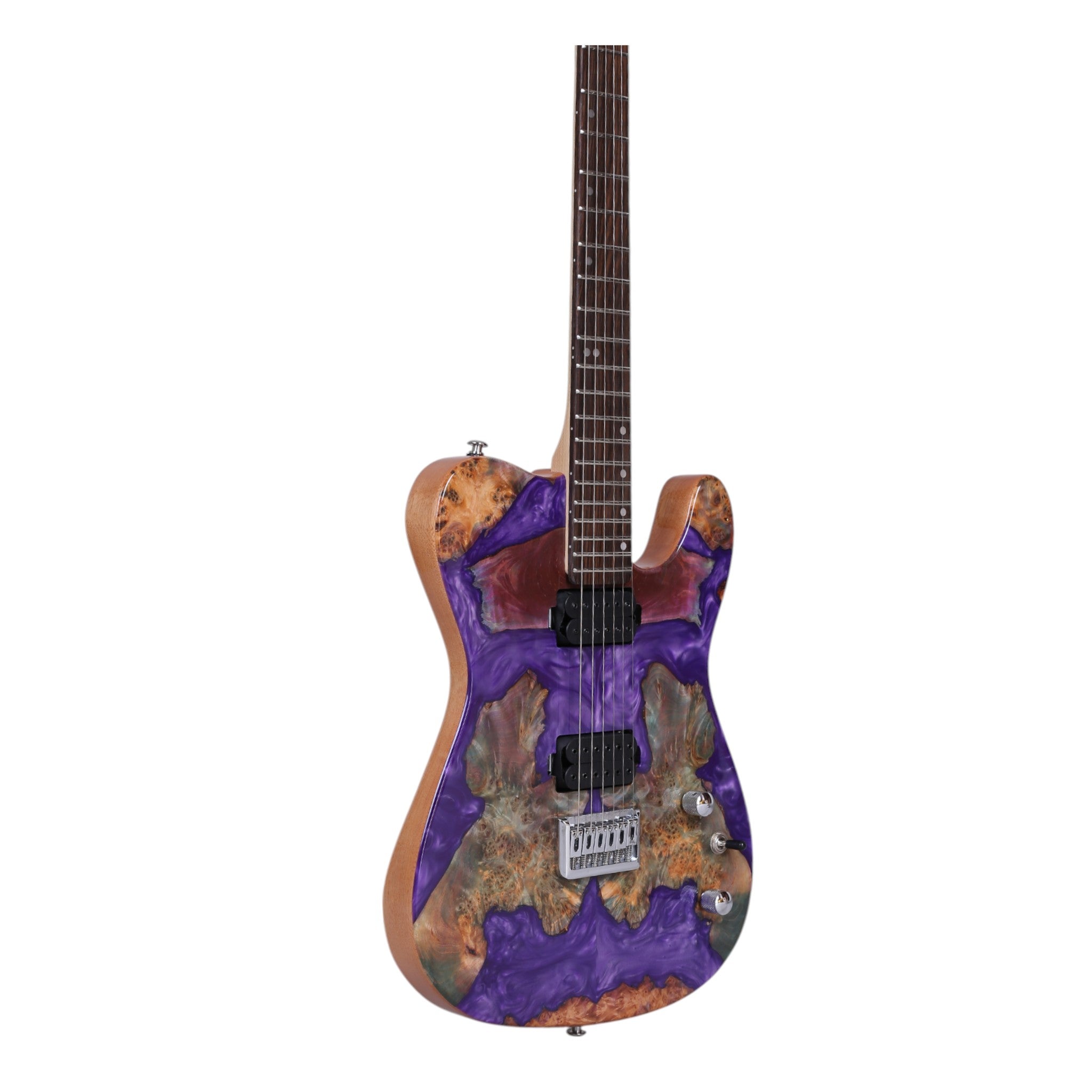 Haze SH1910 Metallic Purple "Kings Blood" Electric Guitar with Dual Humbuckers