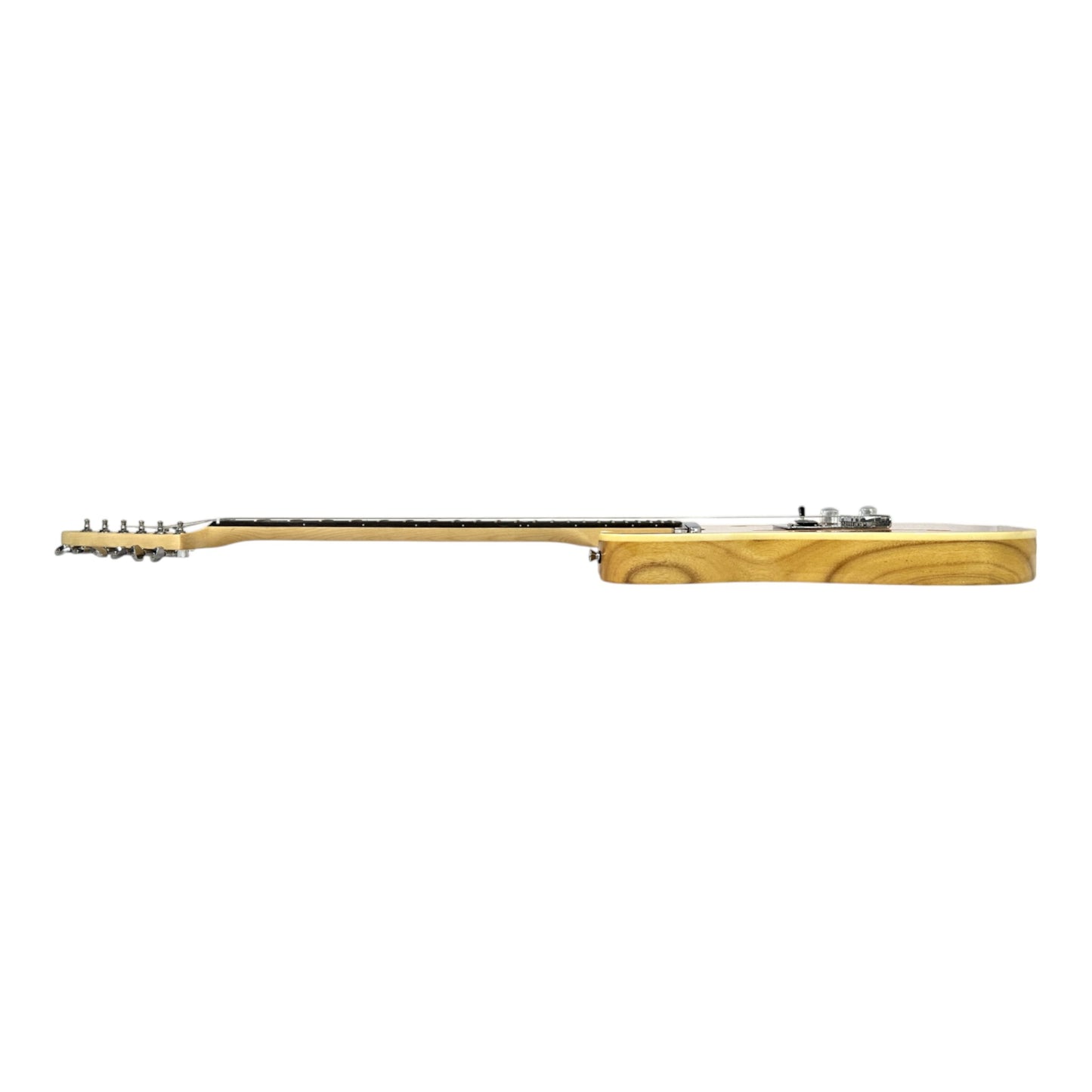 Haze TL190 Quilted Natural Semi-Hollow Lightweight Electric Guitar with Single Coil Pickups