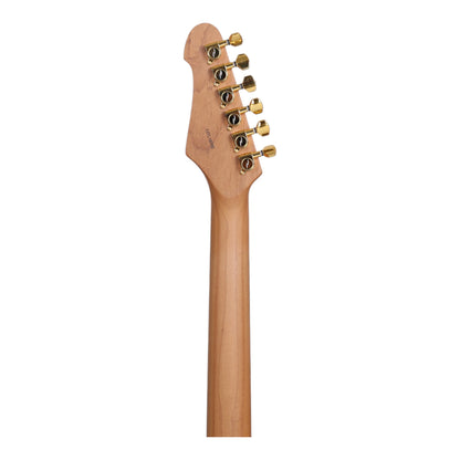 Haze TL197 Engraved Woodgrain "Buta" Electric Guitar with Single Coils