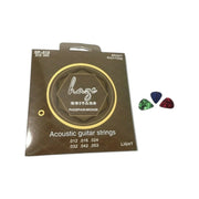 Haze DP012 Acoustic Guitar Strings - Light + 3 Picks