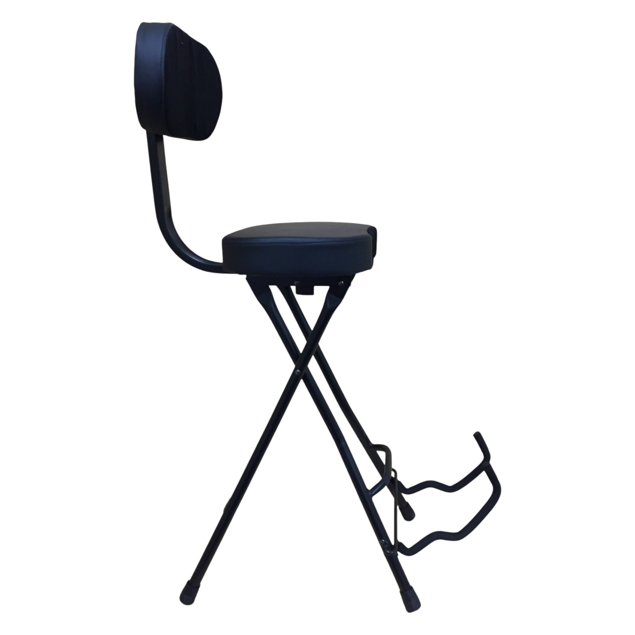 Haze KB011 2-in-1 Foldable Guitarist Stool w/Guitar Holder and Backrest