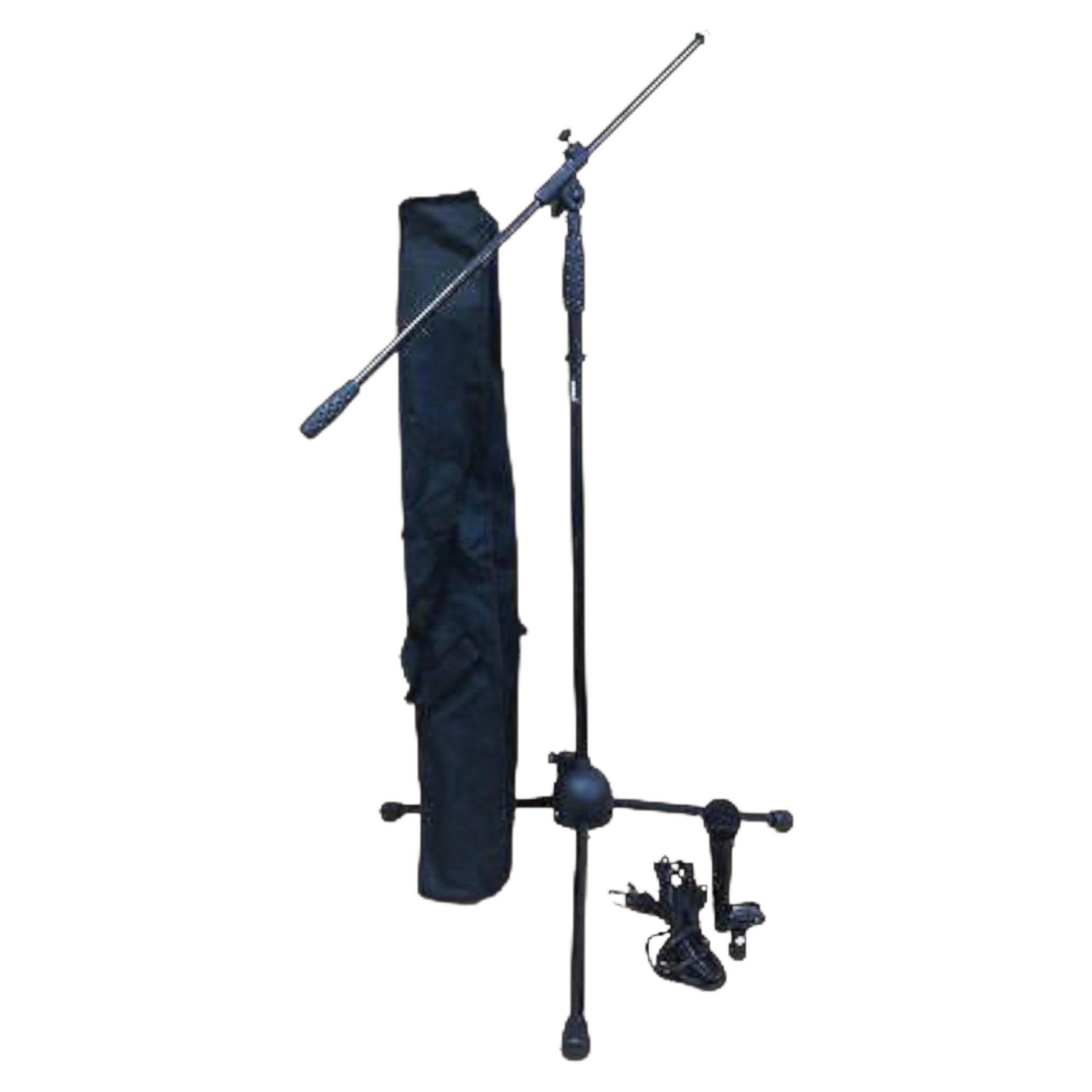 Haze MS1 Adjustable Telescopic Boom Microphone Stand + 6m Cable, Mic, Clip, Carry Bag (Bulk Buy Options)