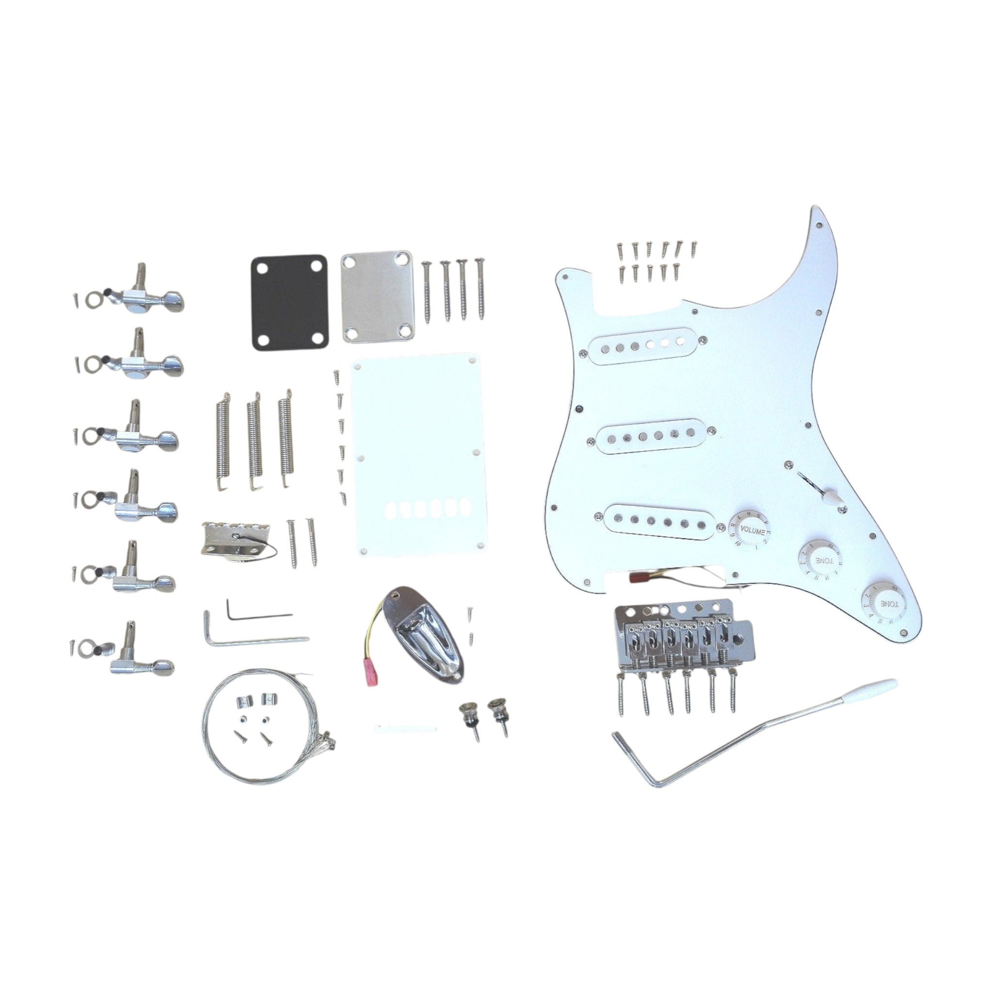 Full Set Electric Guitar Hardware Accessories Parts,No-Soldering ST1910PPCRNS
