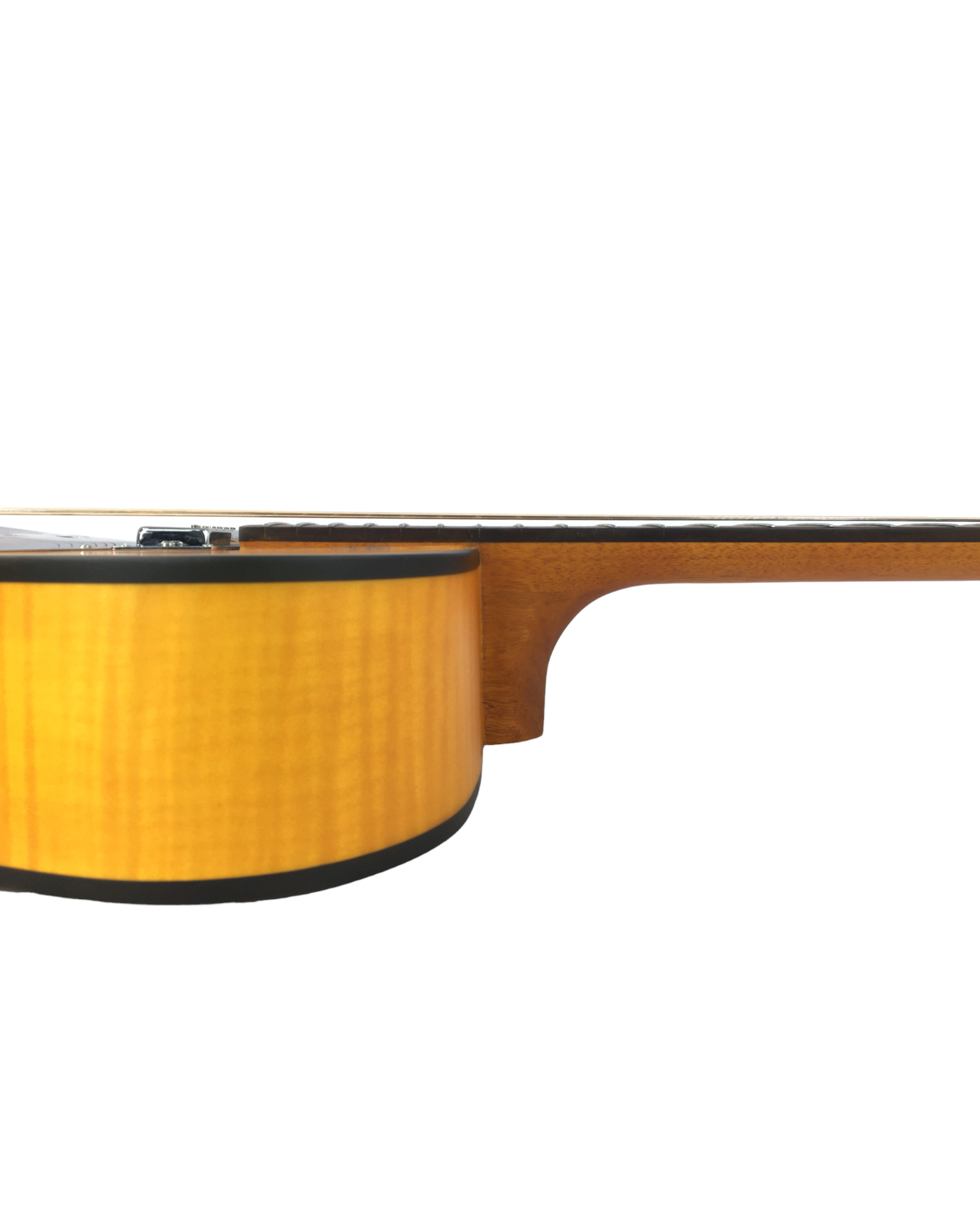 Haze SDG727 Roundneck Resonator Guitar, Flame Maple, with Pickups + Free Gig Bag