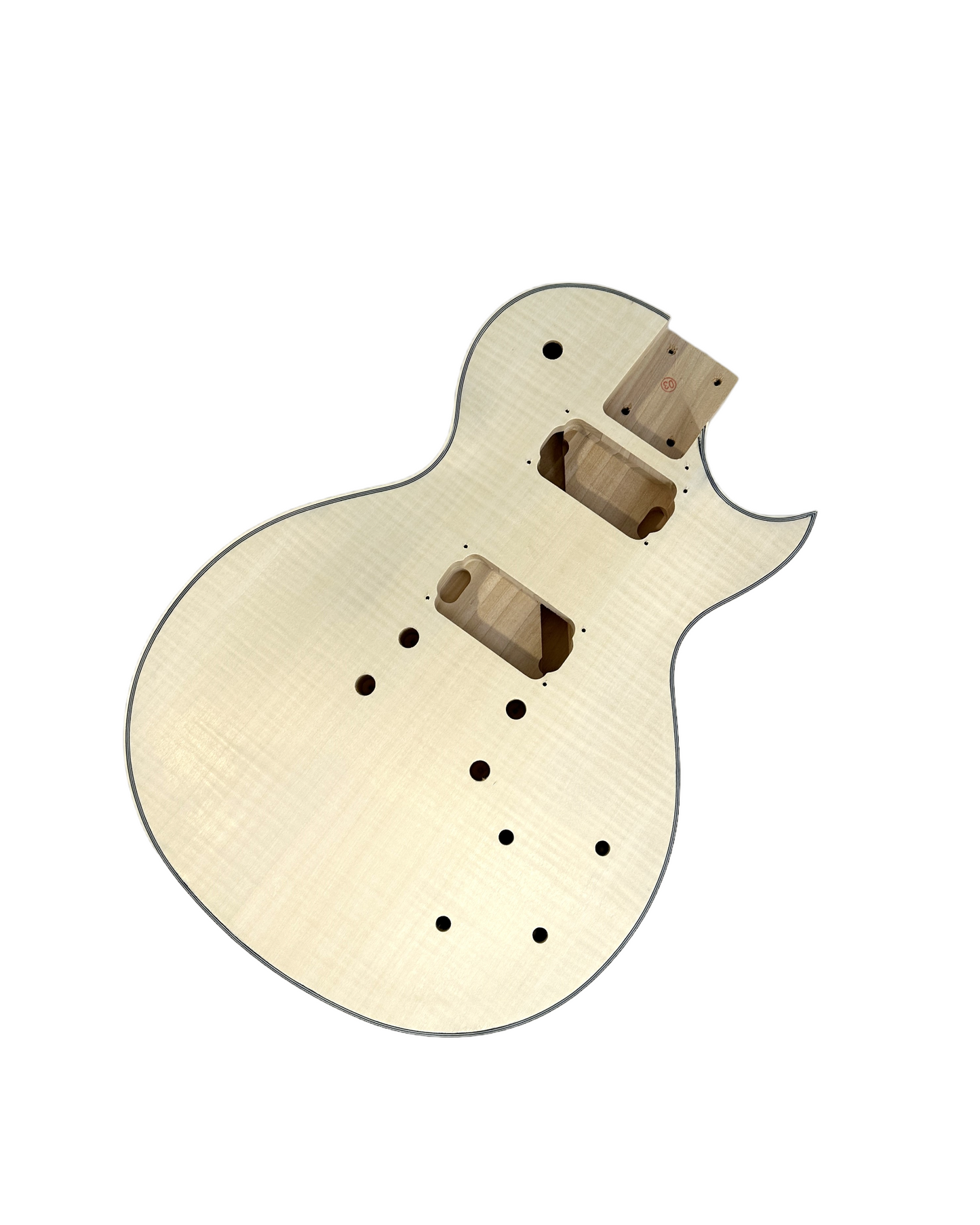 E238PBDIY Solid Body Electric Guitar DIY Kit, No-Soldering, Flame Maple Veneer