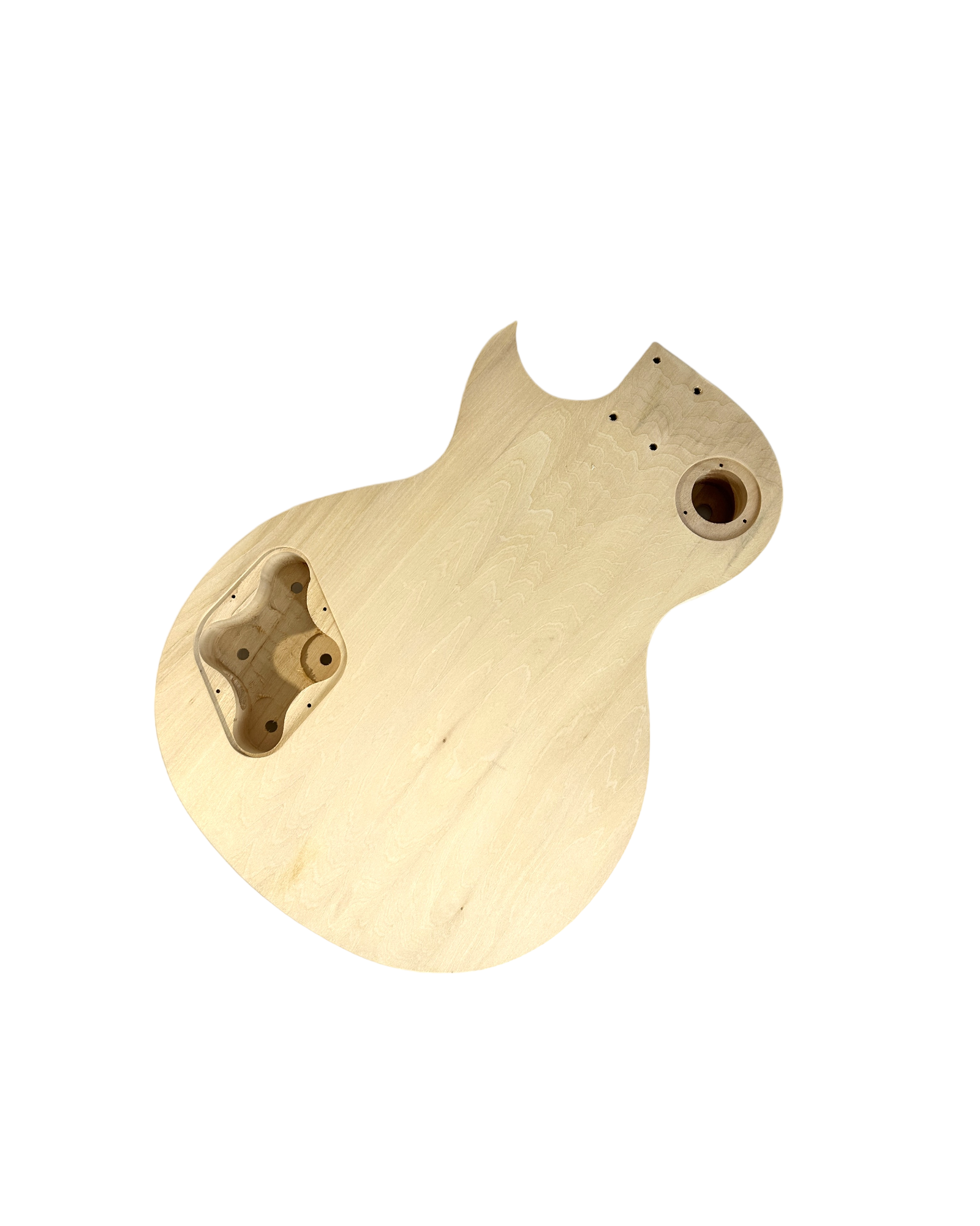 E238PBDIY Solid Body Electric Guitar DIY Kit, No-Soldering, Flame Maple Veneer