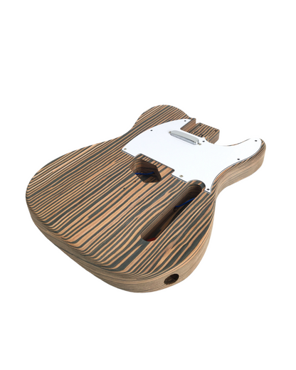 HDE500TLDIY Technical ZebraWood Body+Neck, No-Soldering Electric Guitar DIY Kit