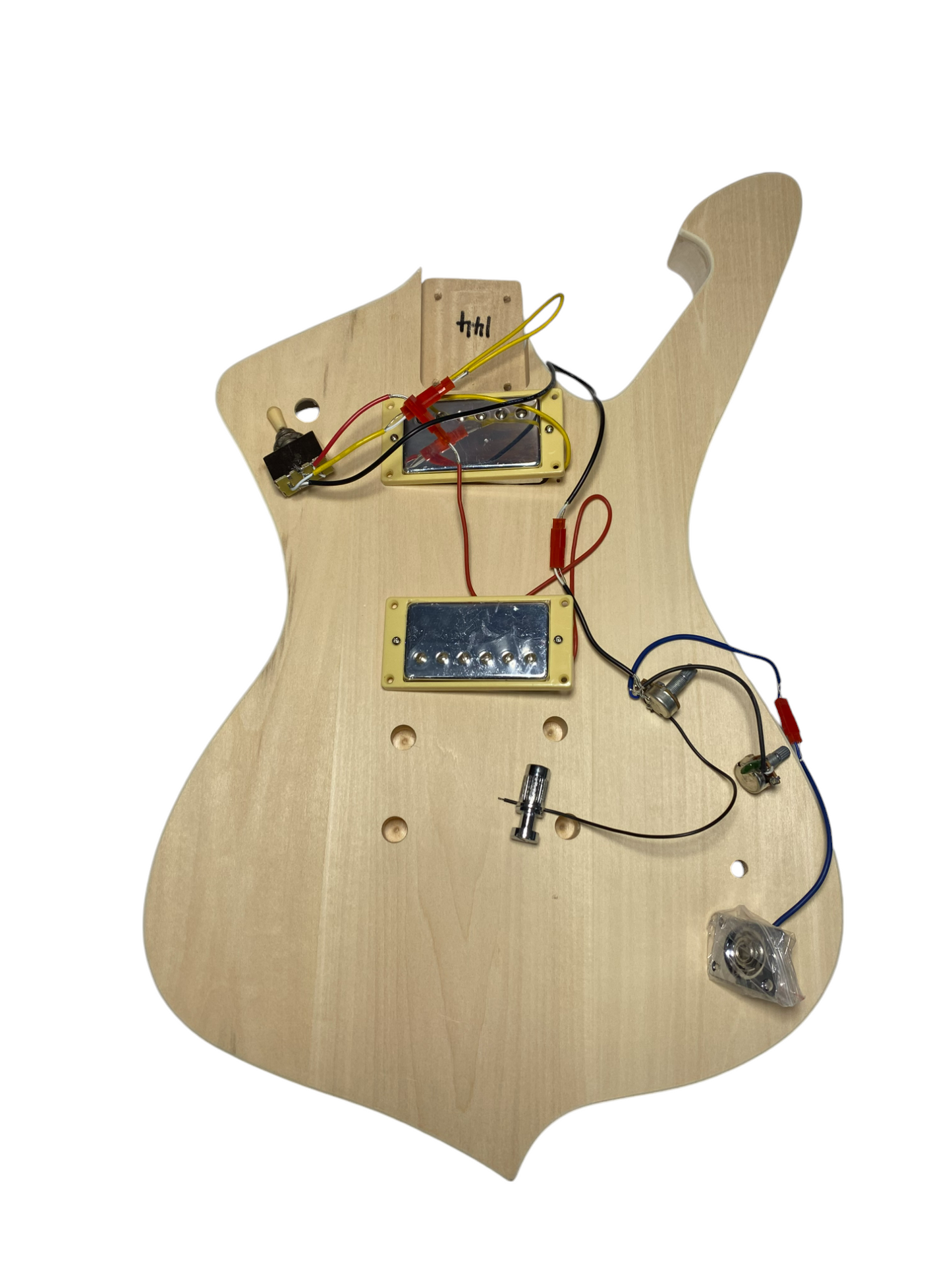 GKHSIM1910DIY Solid Basswood Body/Maple Neck Electric Guitar DIY Kit, No-Soldering, HH Pickups