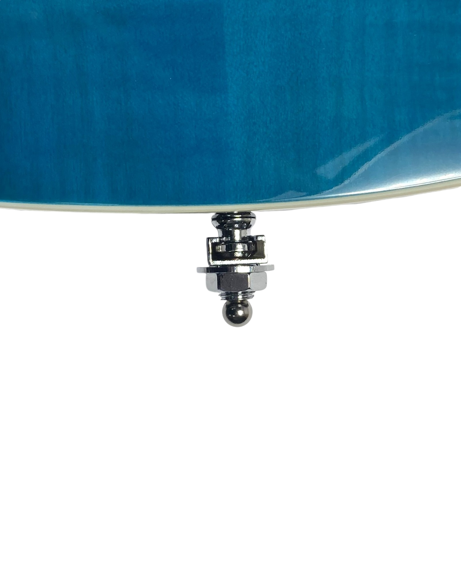 4 HJKCR Guitar Strap Locks (2 Sets) with Wrench & Bottle Opener Function - Silver