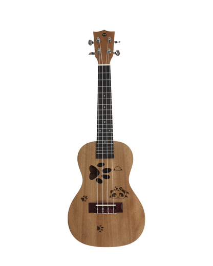 Haze UK231P All-Mahogany Concert Ukulele + Free Padded Bag, Hook Strap, Pick