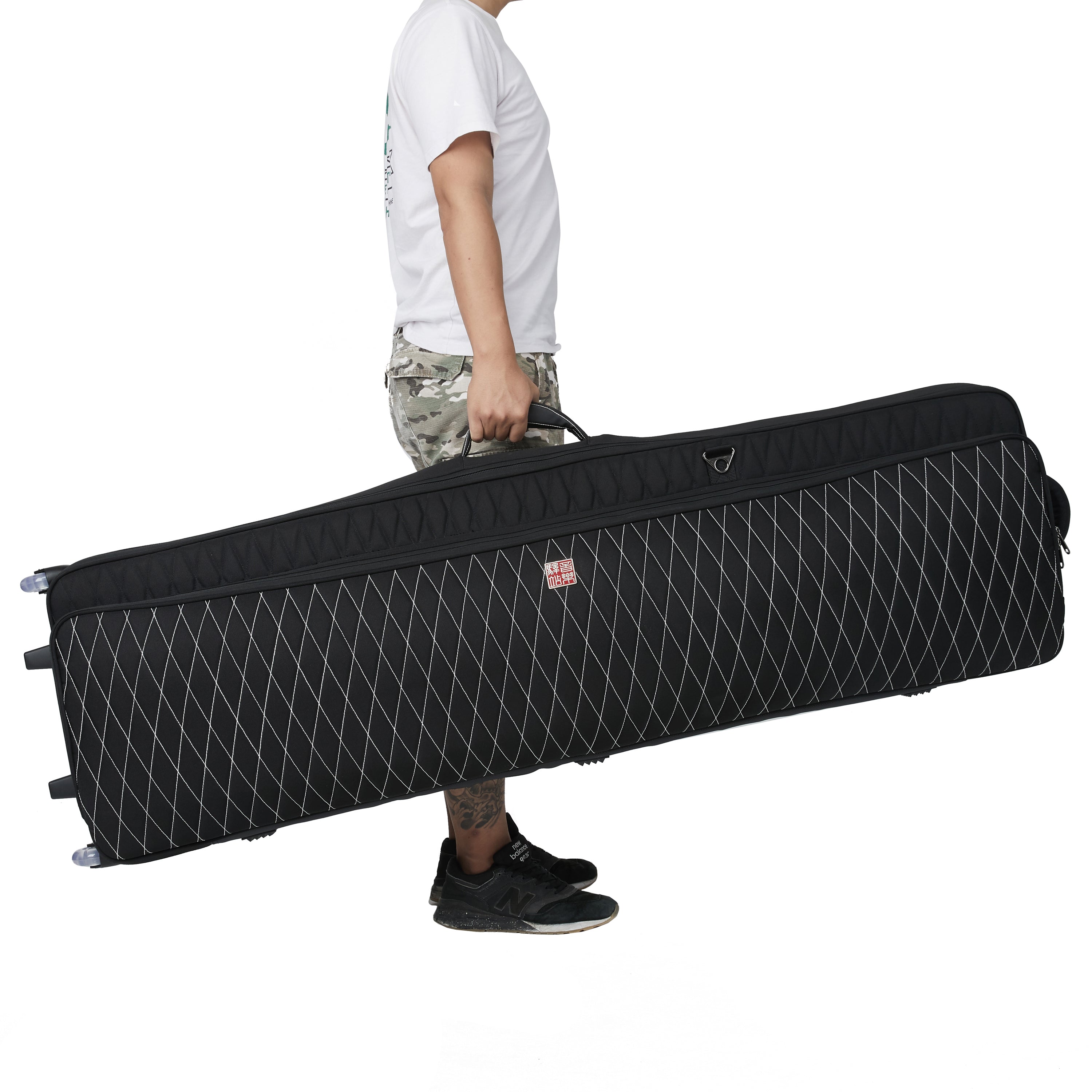 Music Area RB30 30mm Padded Weather-Proof Case for 88-Key Electric Keyboard w/ Wheels-  RB30KEY88BLK