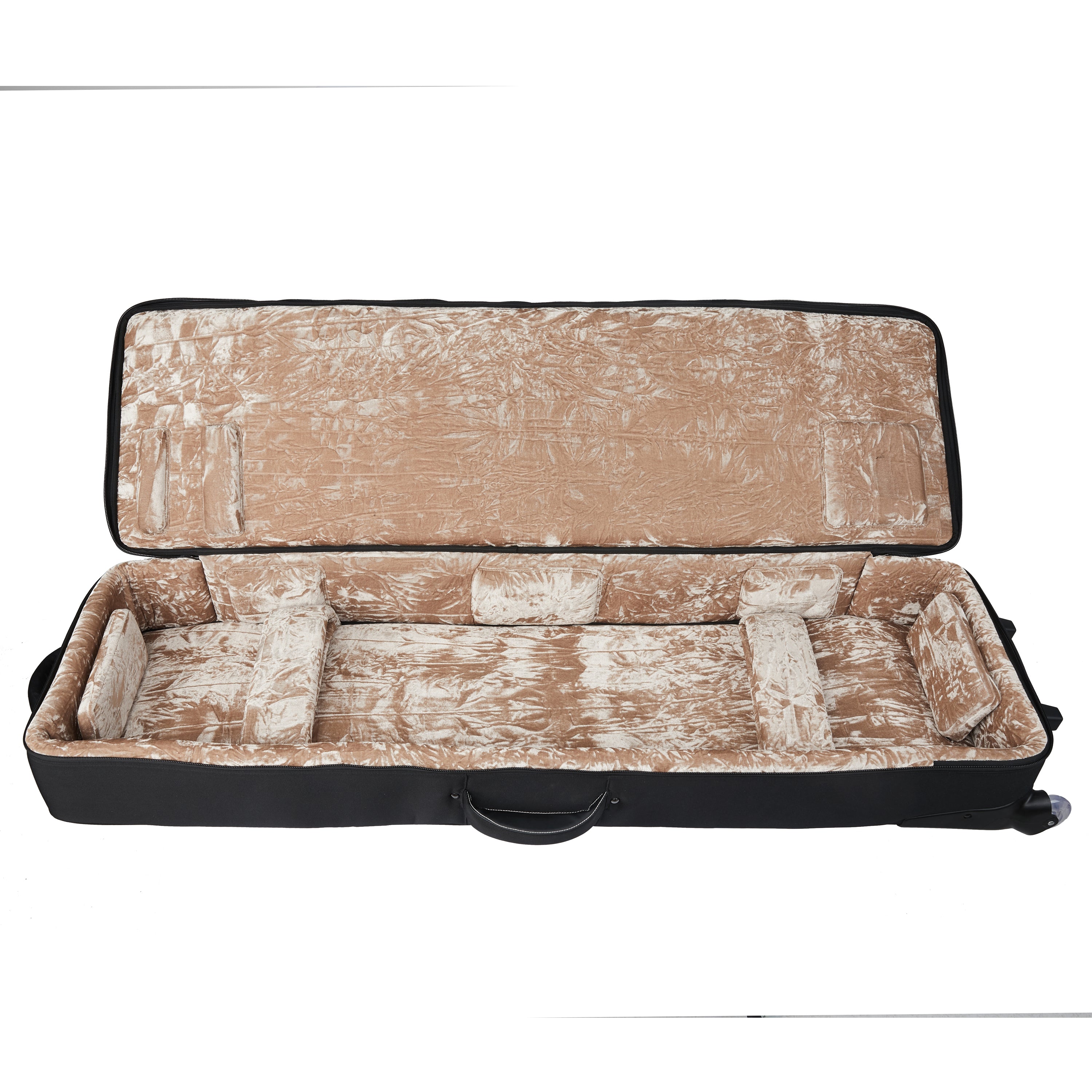 Music Area RB30 30mm Padded Weather-Proof Case for 88-Key Electric Keyboard w/ Wheels-  RB30KEY88BLK