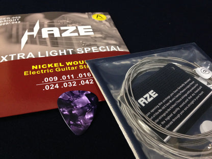 Haze DEG009 Electric Guitar String + 3 Picks