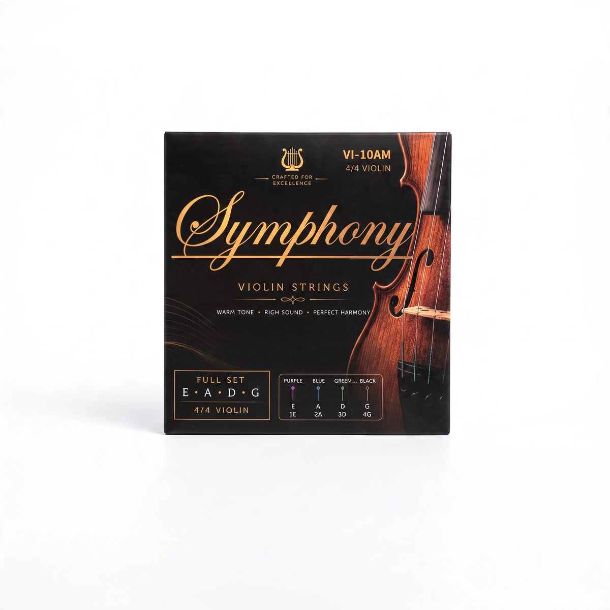 Symphony VI10AM 4/4 Violin Strings – Aluminium-Magnesium Wound, Medium Tension