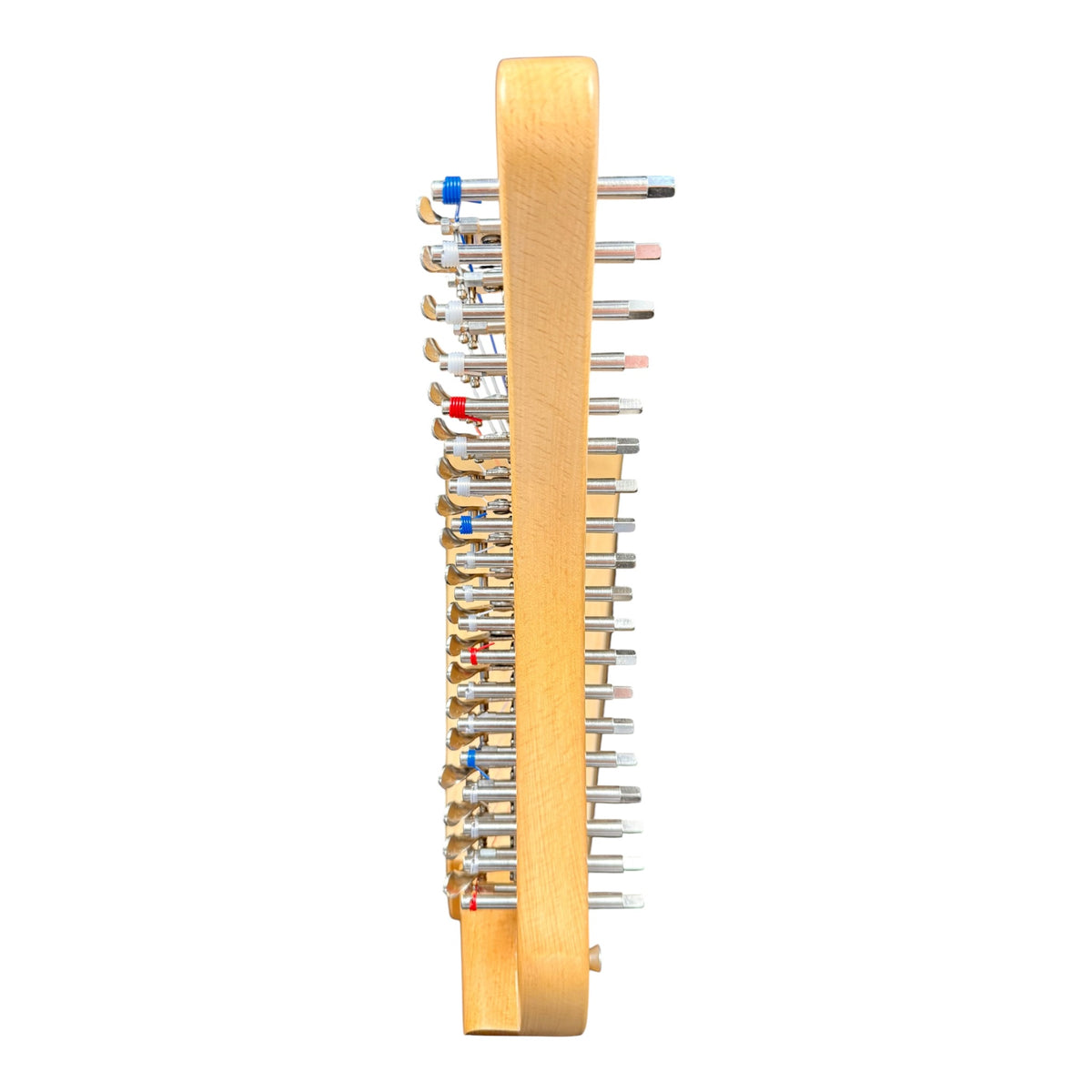 Haze WH19BH 19-String Lever-Fitted Lap Harp -  Natural Beech Harp with Maple Soundboard