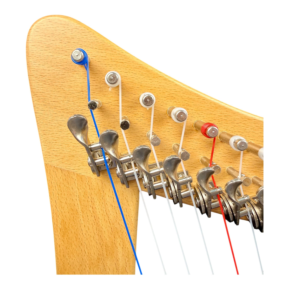 Haze WH19BH 19-String Lever-Fitted Lap Harp -  Natural Beech Harp with Maple Soundboard
