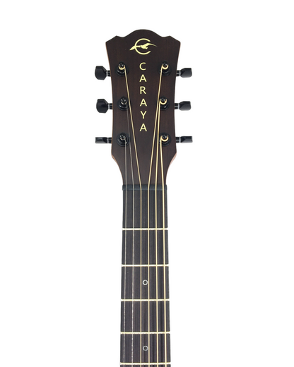 Caraya Left-Handed Thin-Body Built-In Pickups/Tuner Acoustic Guitar - Natural SAFAIR40CEQLH