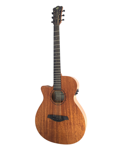Caraya Left-Handed Thin-Body Built-In Pickups/Tuner Acoustic Guitar - Natural SAFAIR40CEQLH