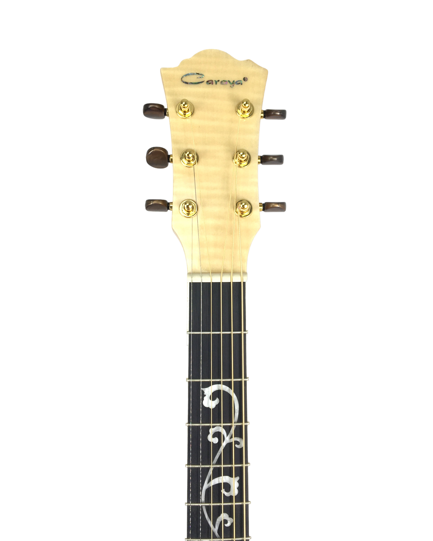 Caraya Left-Handed All Maple Built-In Pickups/Tuner Acoustic Guitar - Natural SDG837CEQNLH