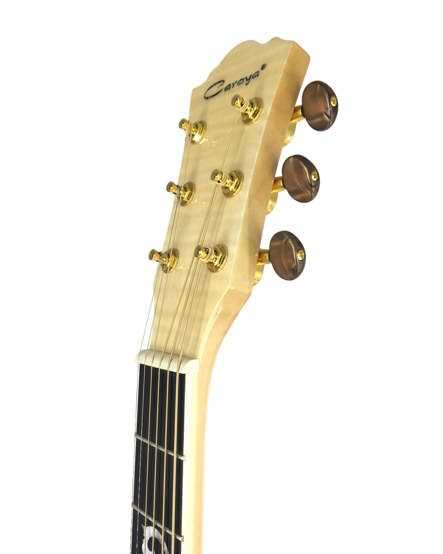 Caraya Left-Handed All Maple Built-In Pickups/Tuner Acoustic Guitar - Natural SDG837CEQNLH