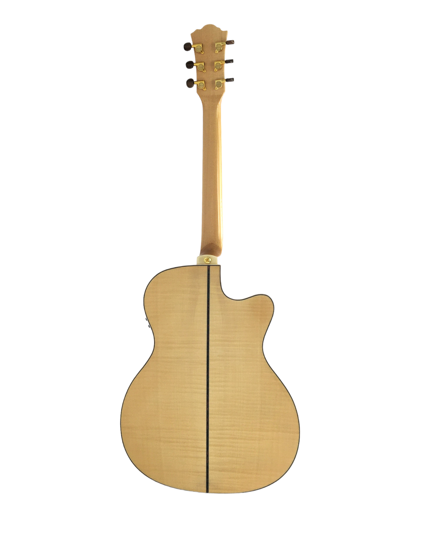 Caraya Left-Handed All Maple Built-In Pickups/Tuner Acoustic Guitar - Natural SDG837CEQNLH