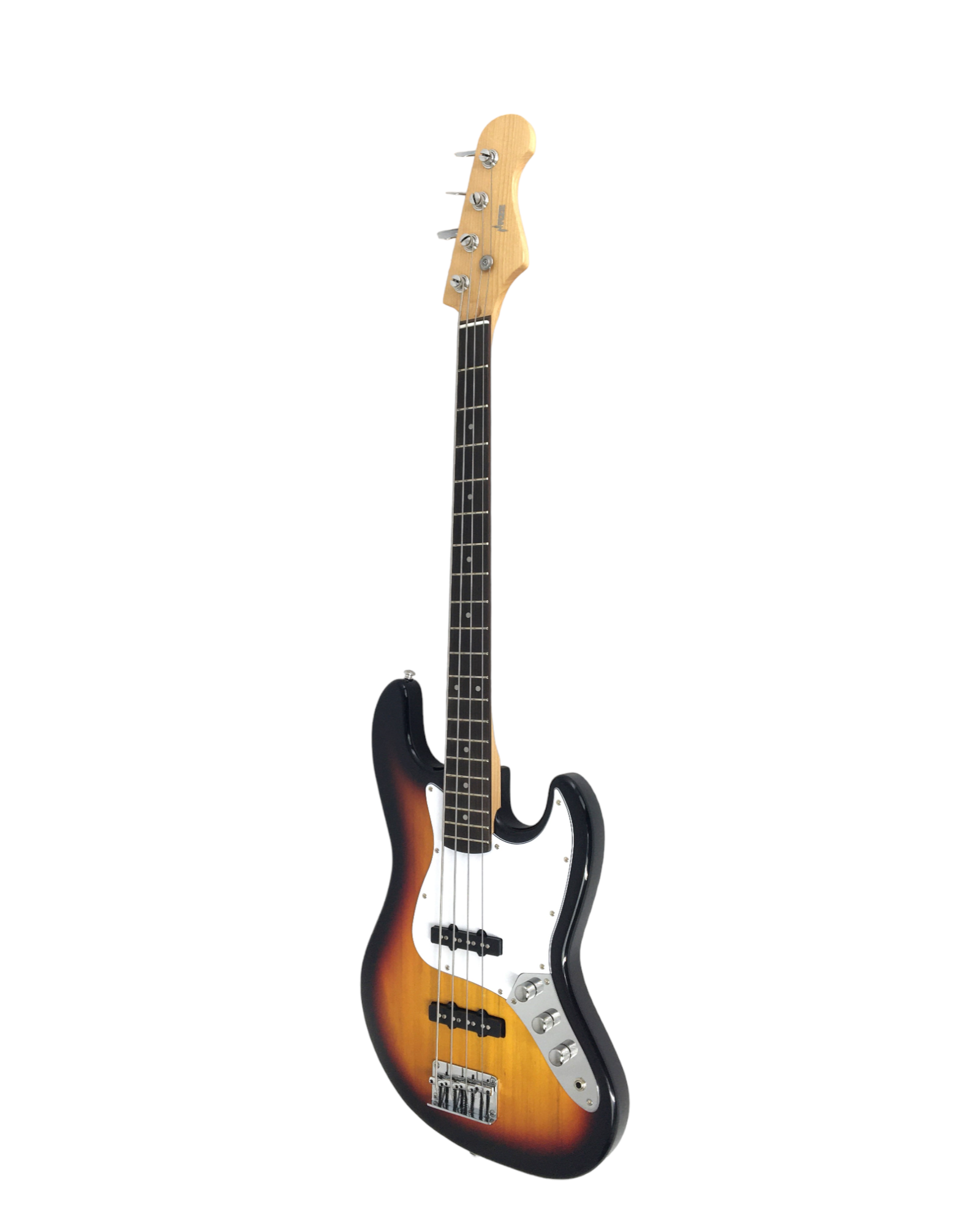 Haze Single-Coil Solid Basswood J-Style Electric Bass Guitar - Sunburst SBG387BS