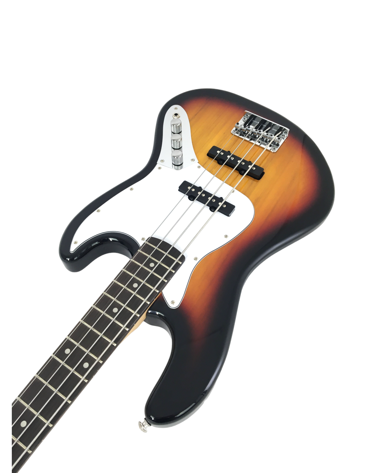 Haze Single-Coil Solid Basswood J-Style Electric Bass Guitar - Sunburst SBG387BS