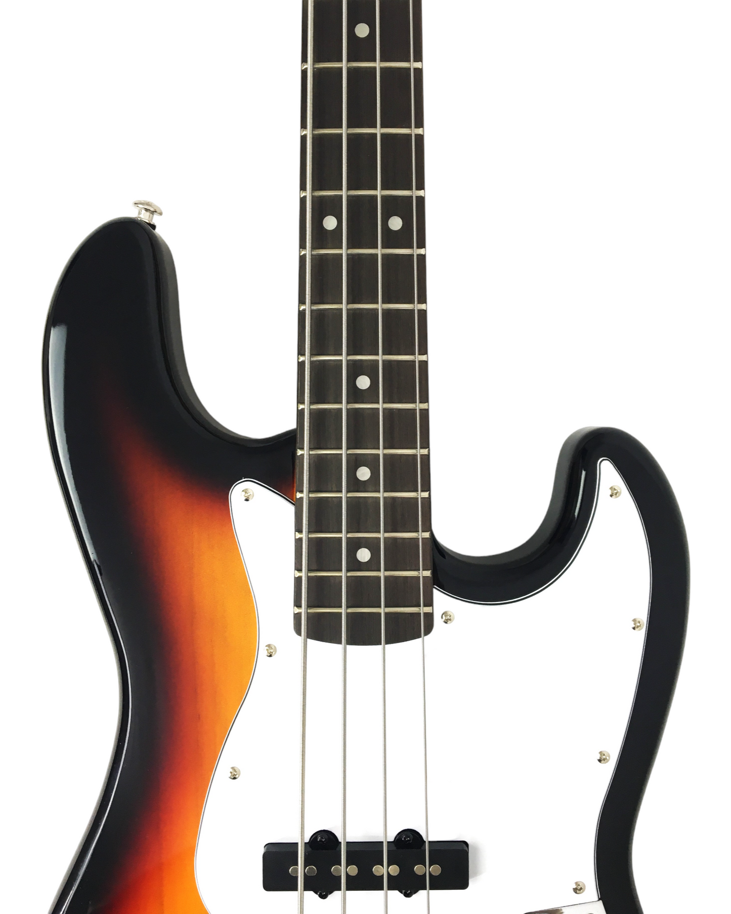 Haze Single-Coil Solid Basswood J-Style Electric Bass Guitar - Sunburst SBG387BS