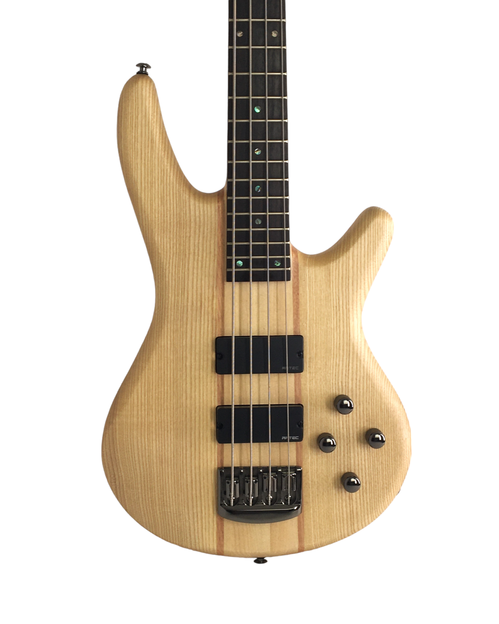 Haze Novara Electric Bass Guitar Premium Ash Maple Body  - Natural B327N