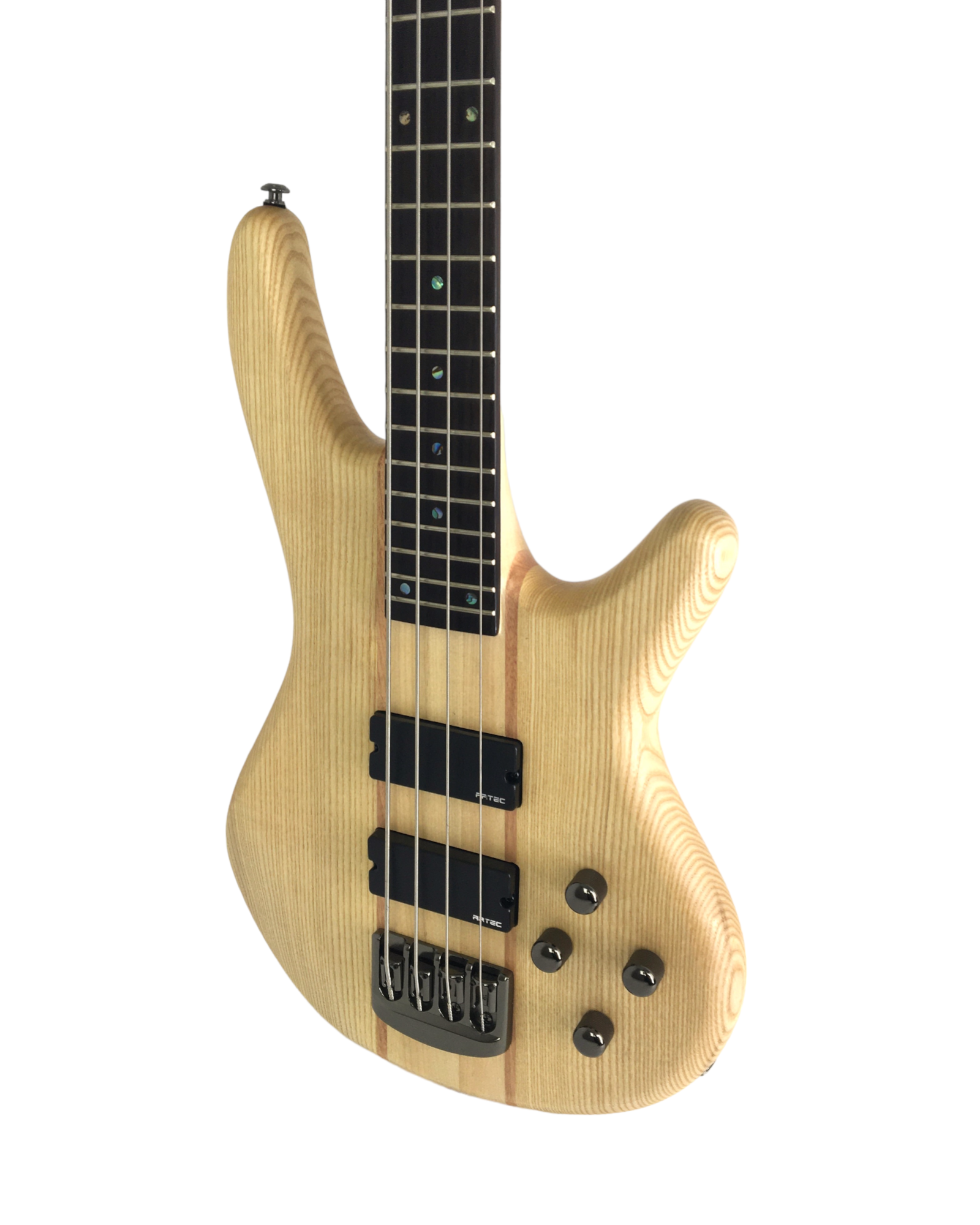 Haze Novara Electric Bass Guitar Premium Ash Maple Body  - Natural B327N